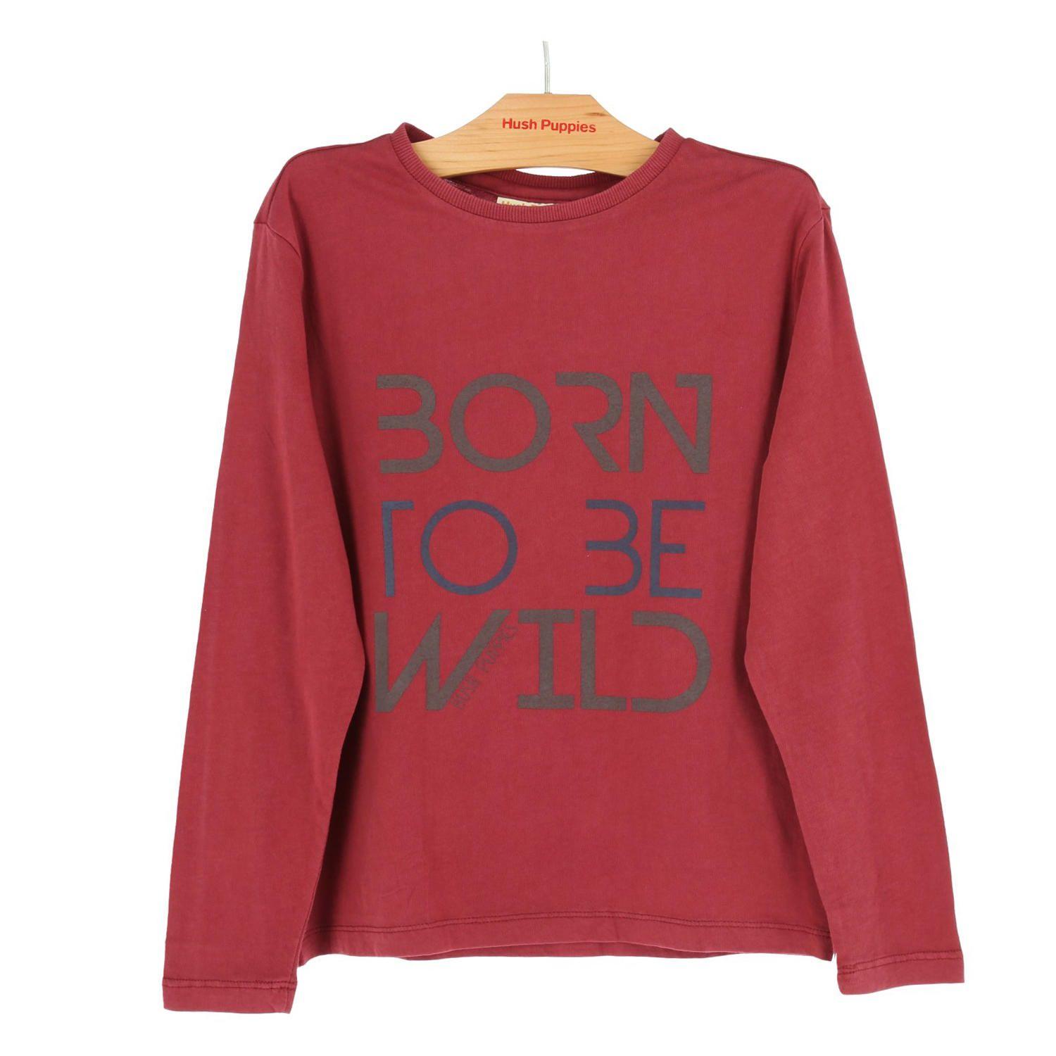 Polera Manga Larga Niño Wild Rojo-0