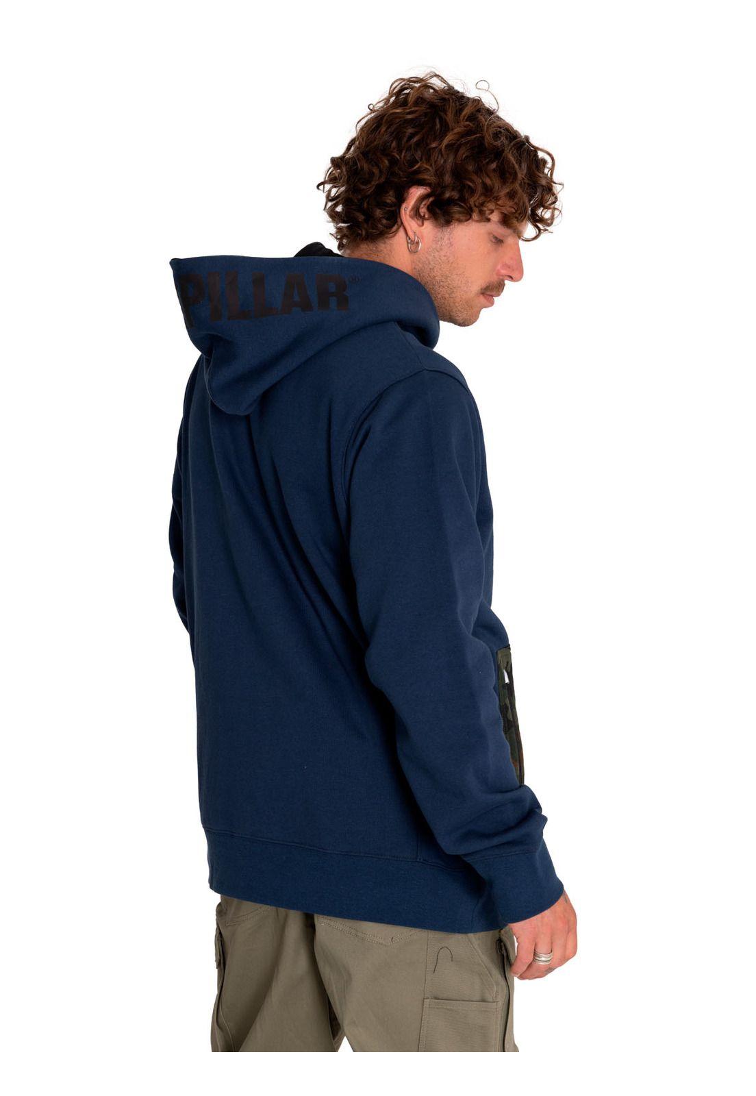 Polerón Hombre Utility Hood Banner Sweatshirt Azul-3