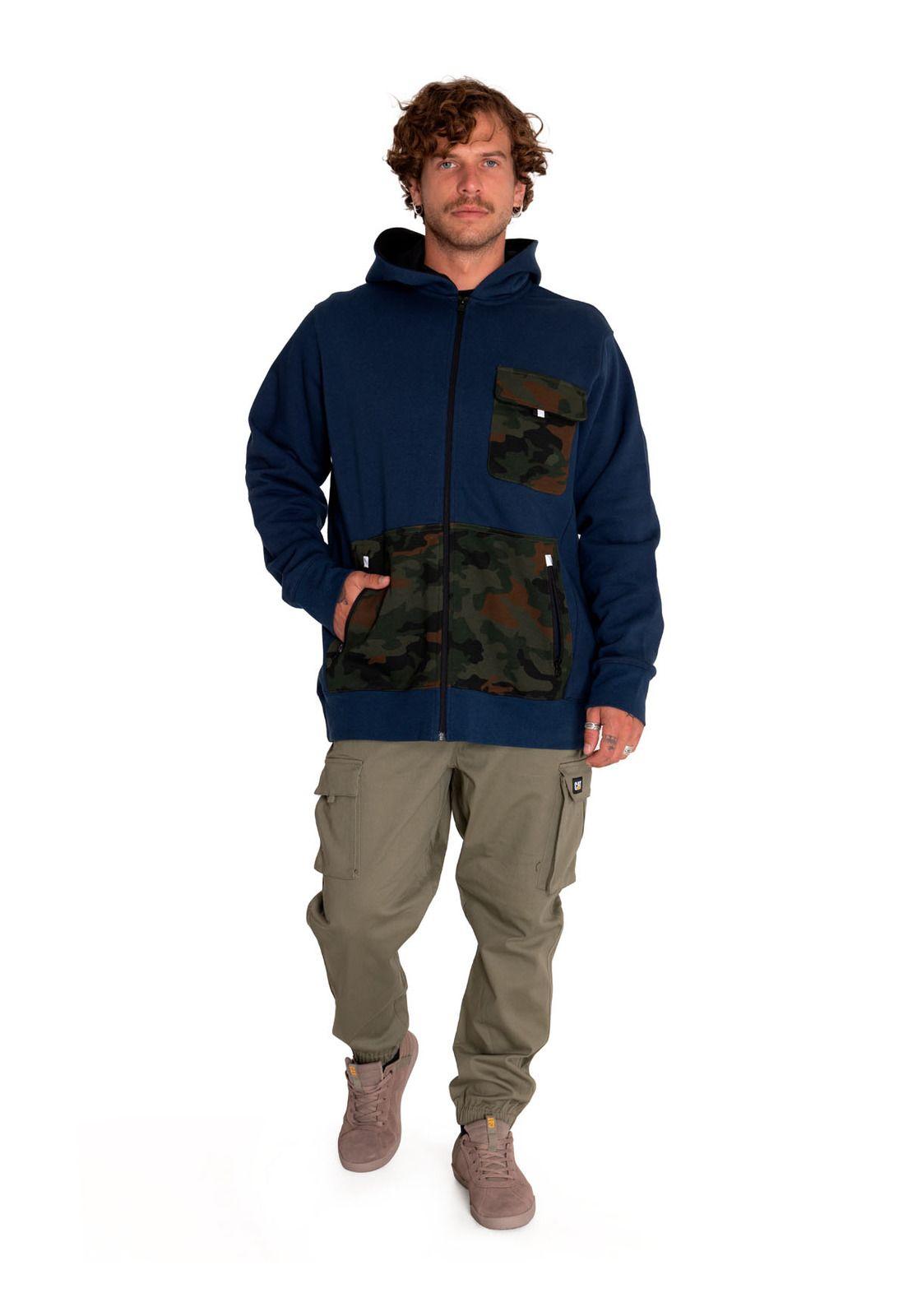 Polerón Hombre Utility Hood Banner Sweatshirt Azul-7