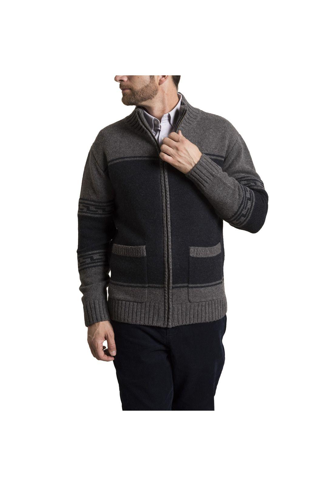 Cardigan Warm Rockford Azul-0