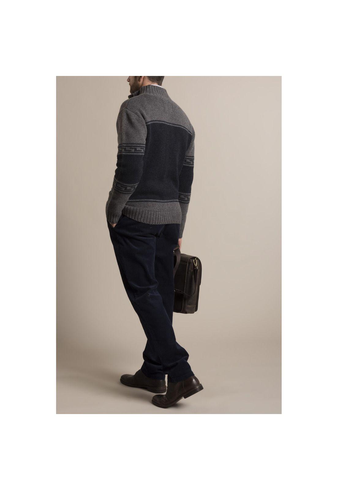 Cardigan Warm Rockford Azul-2