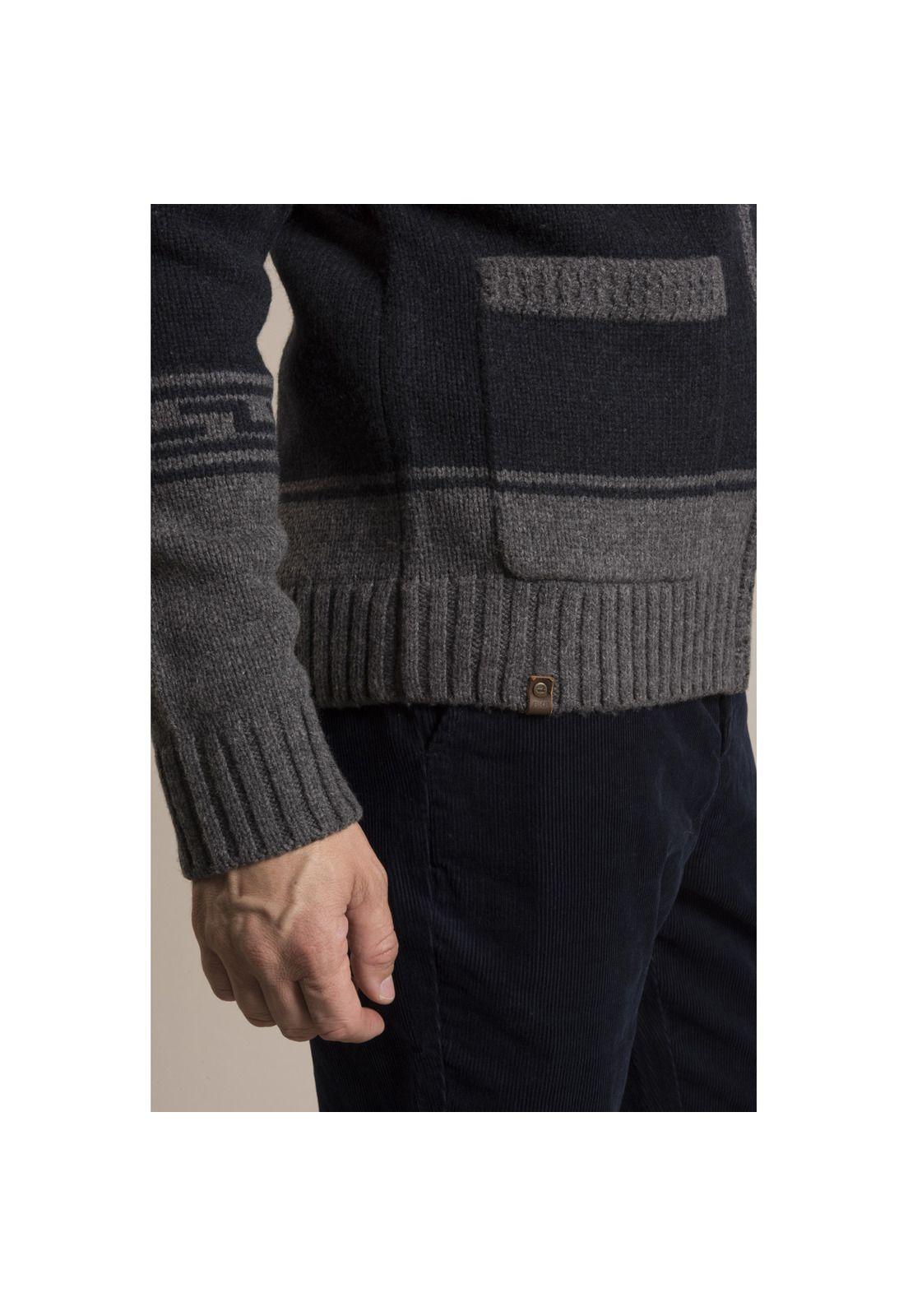 Cardigan Warm Rockford Azul-3
