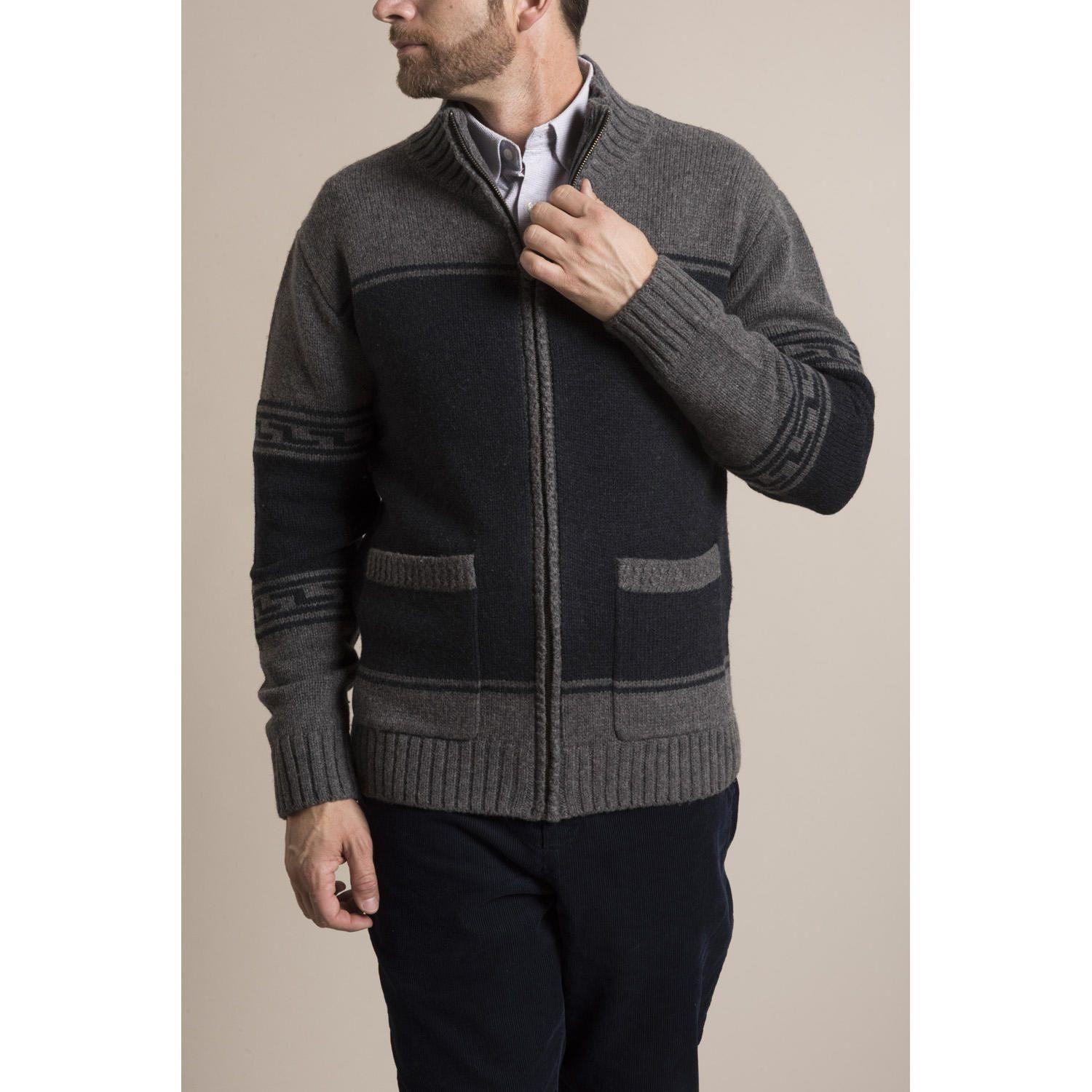 Cardigan Warm Rockford Azul-1