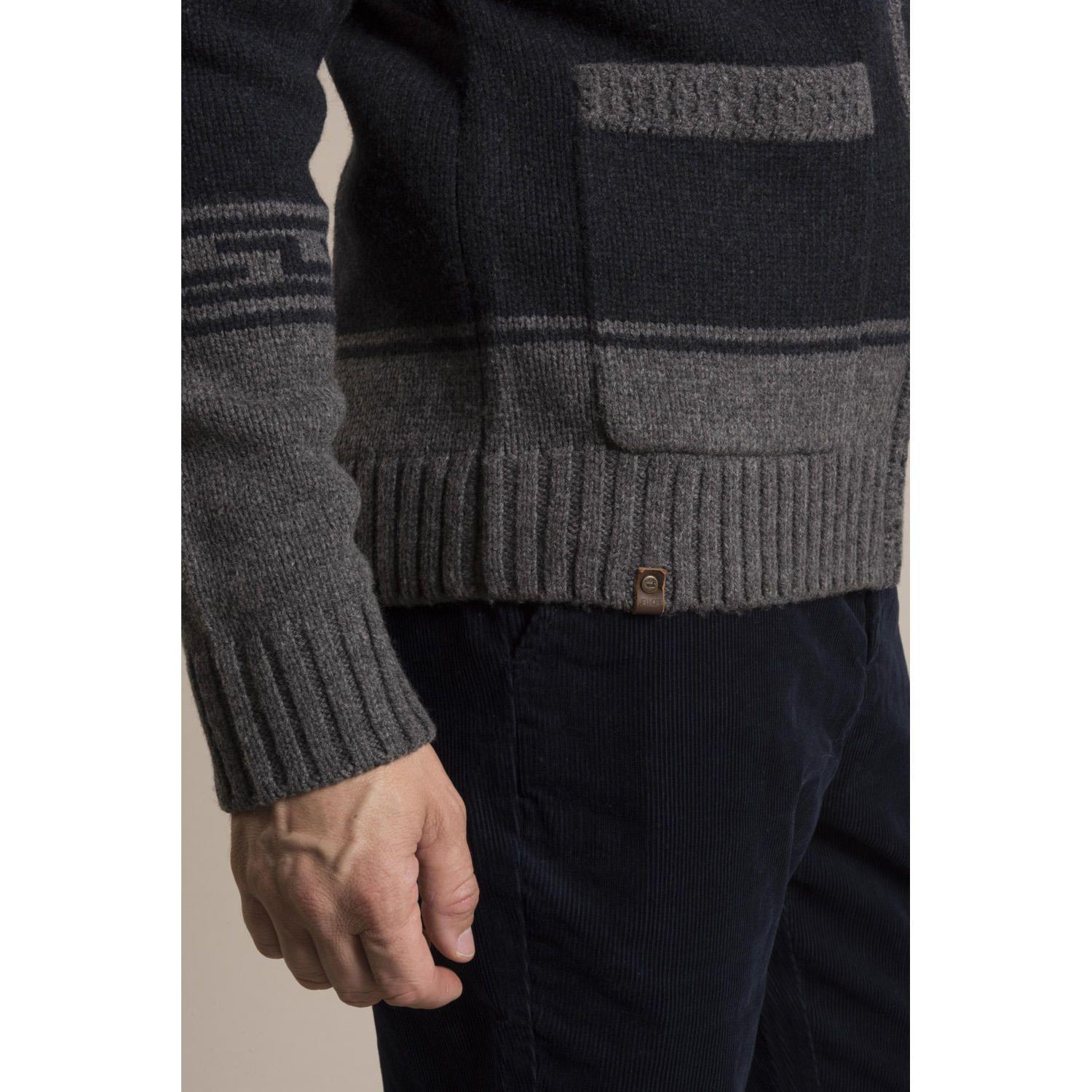 Cardigan Warm Rockford Azul-3