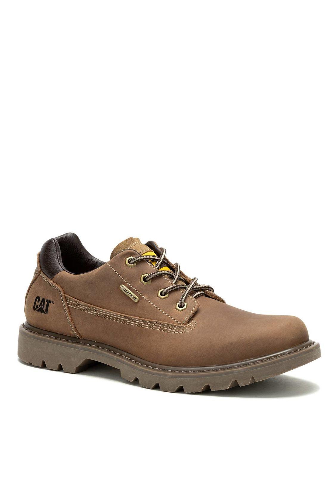 Zapato Impermeable Cuero Hombre Colorado Low 2 Café-0
