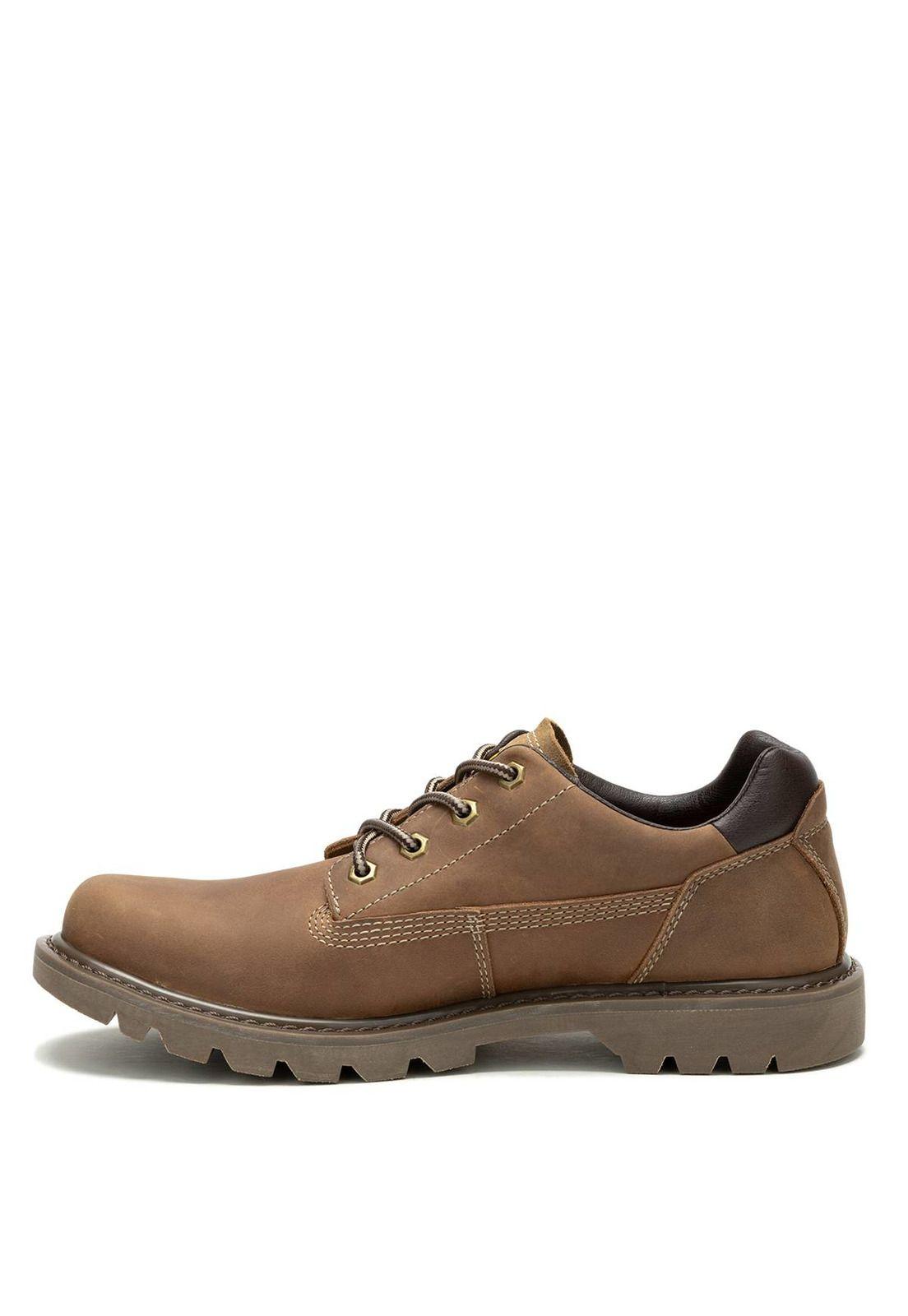 Zapato Impermeable Cuero Hombre Colorado Low 2 Café-3