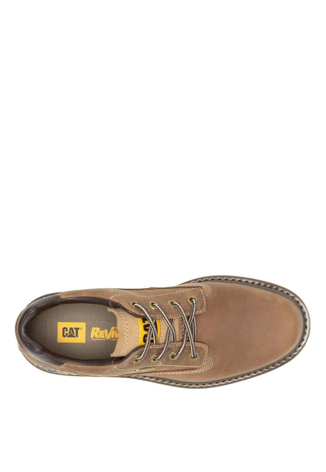 Zapato Impermeable Cuero Hombre Colorado Low 2 Café-6