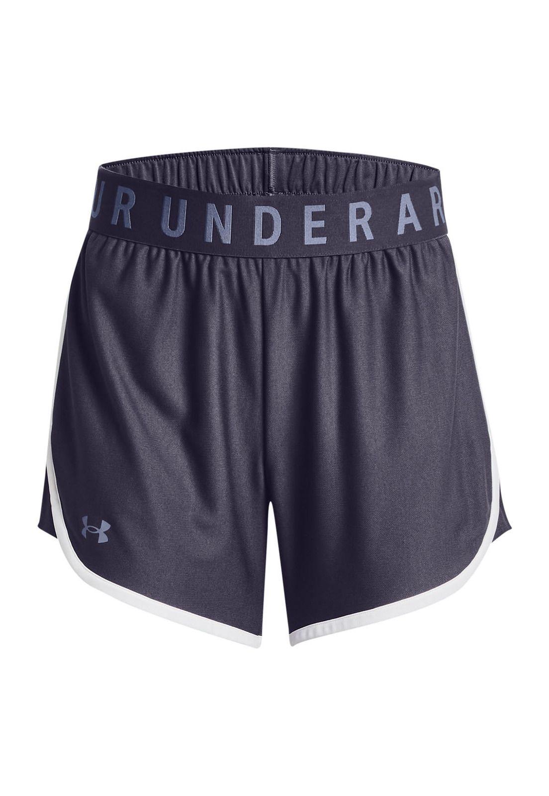 Shorts UA Play Up de 5" para mujer Gris-0