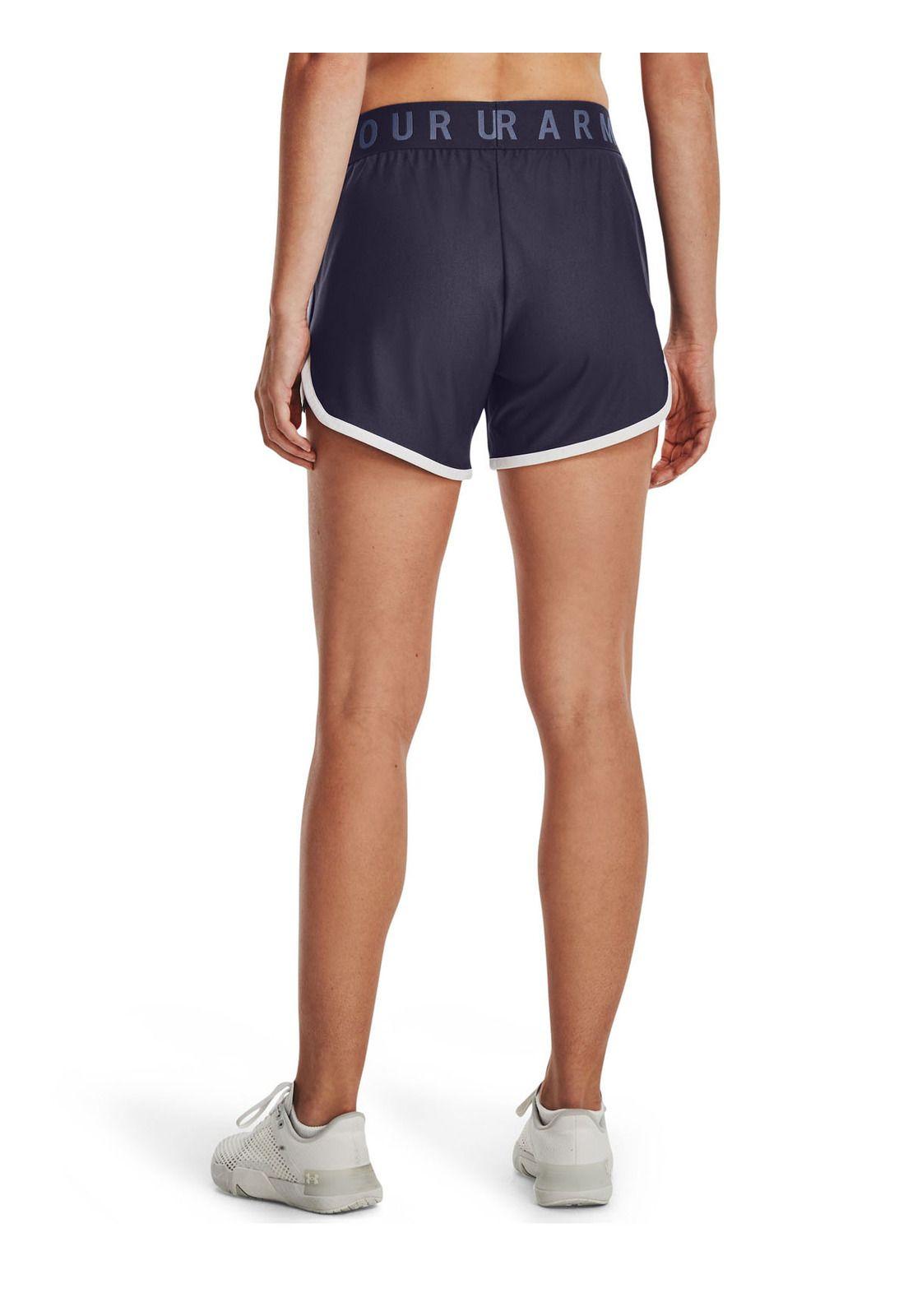 Shorts UA Play Up de 5" para mujer Gris-4