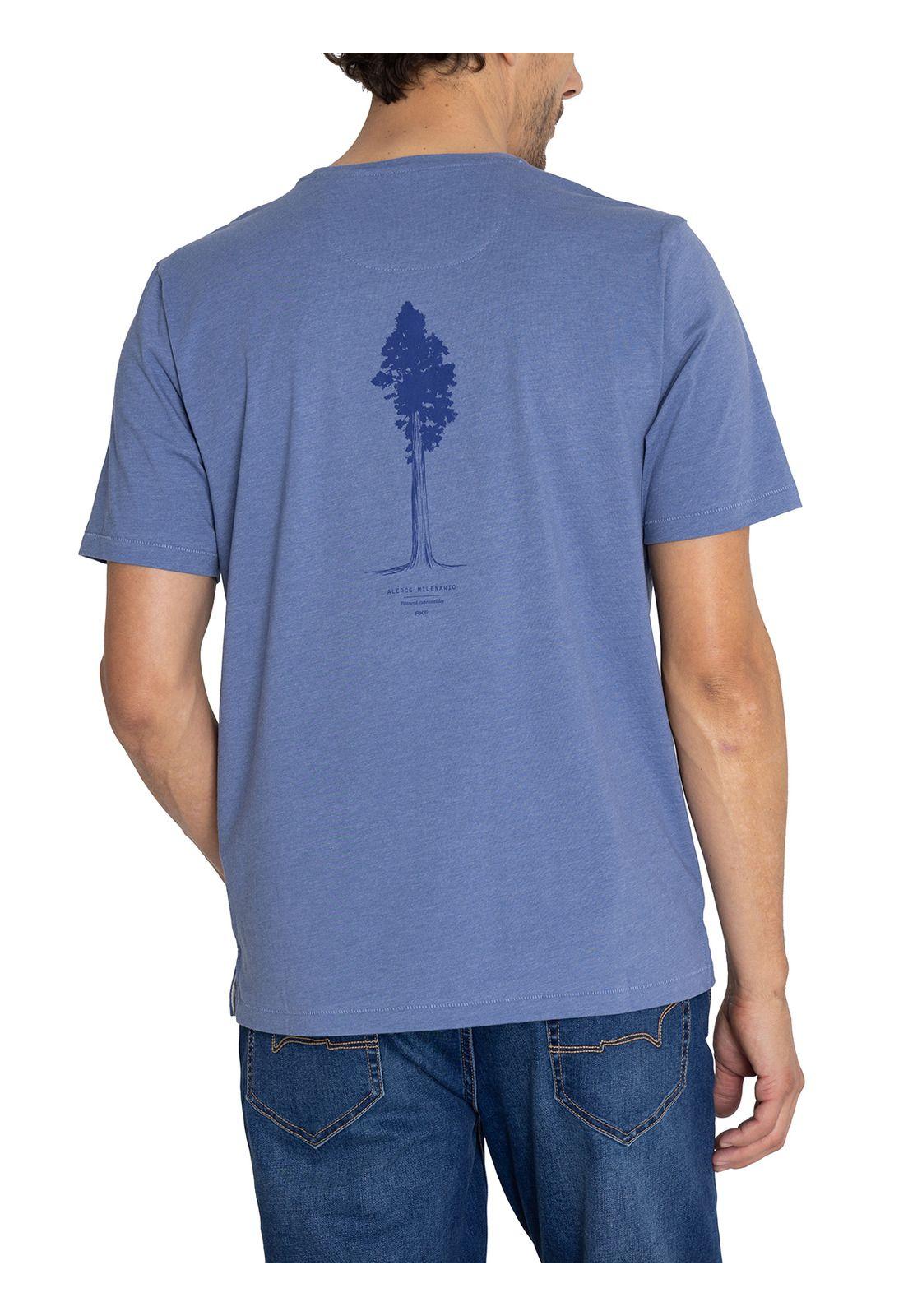 Polera Fibras Recicladas Azul Native Hombre -7