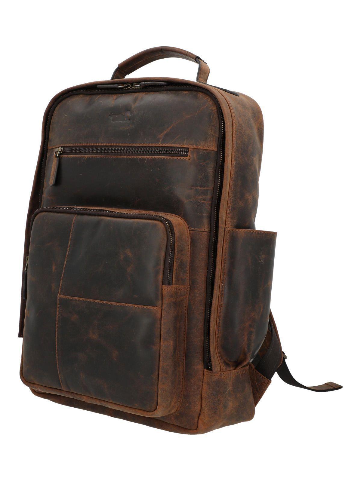 Mochila Cuero Unisex Hu Palermo Back Café-1
