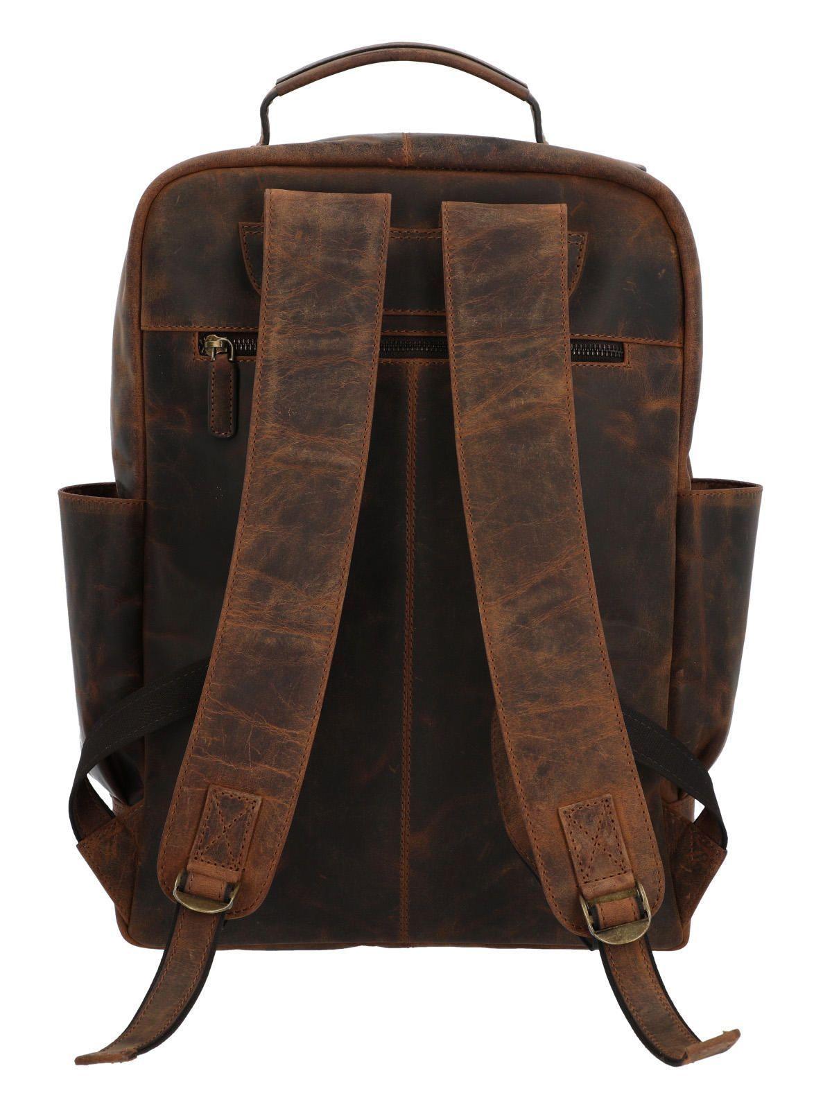 Mochila Cuero Unisex Hu Palermo Back Café-2