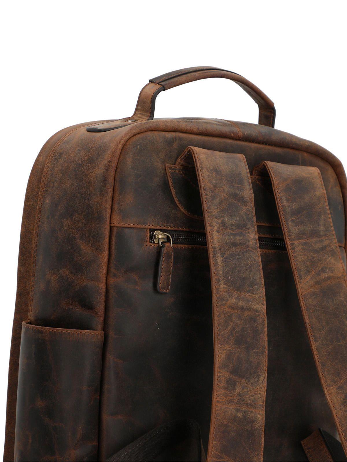 Mochila Cuero Unisex Hu Palermo Back Café-4