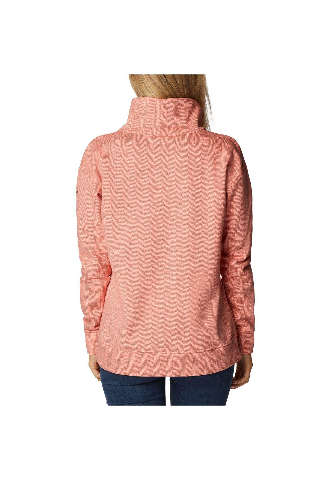 Polerón Mujer Lodge Funnel Pullove Rosado-5