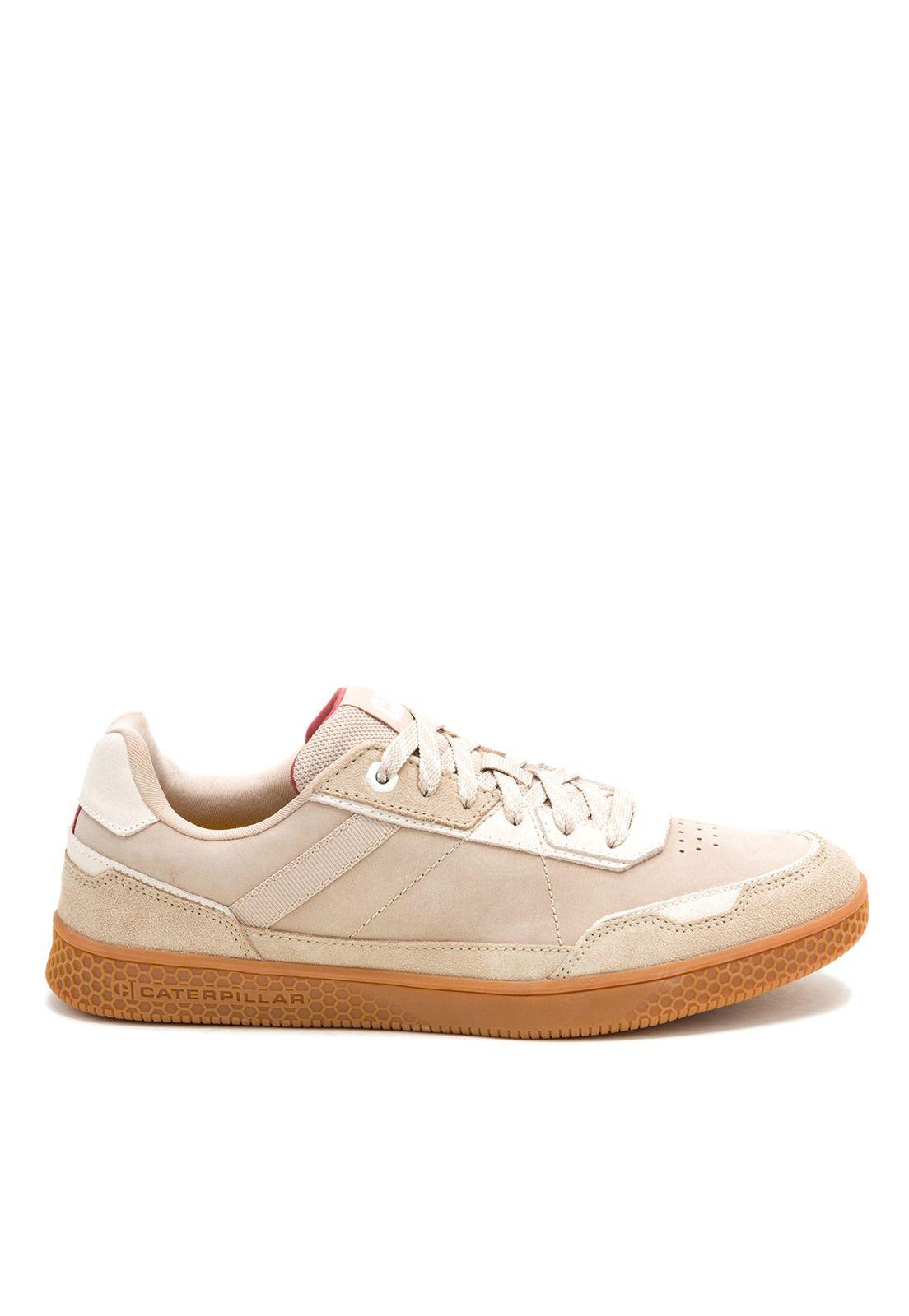 Zapatilla Pause Retro Leather Hombre Beige-1