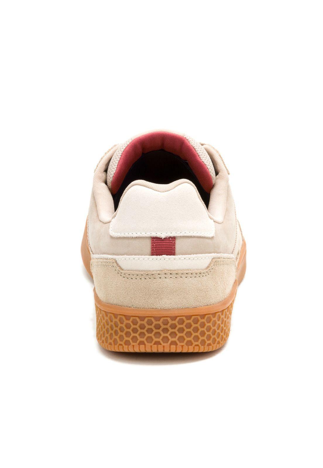 Zapatilla Pause Retro Leather Hombre Beige-5