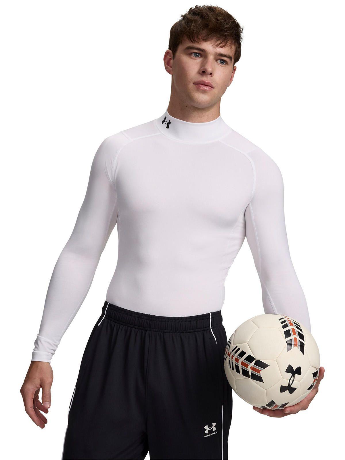 Primera Capa Superior Hombre Heatgear Mock Blanco-3