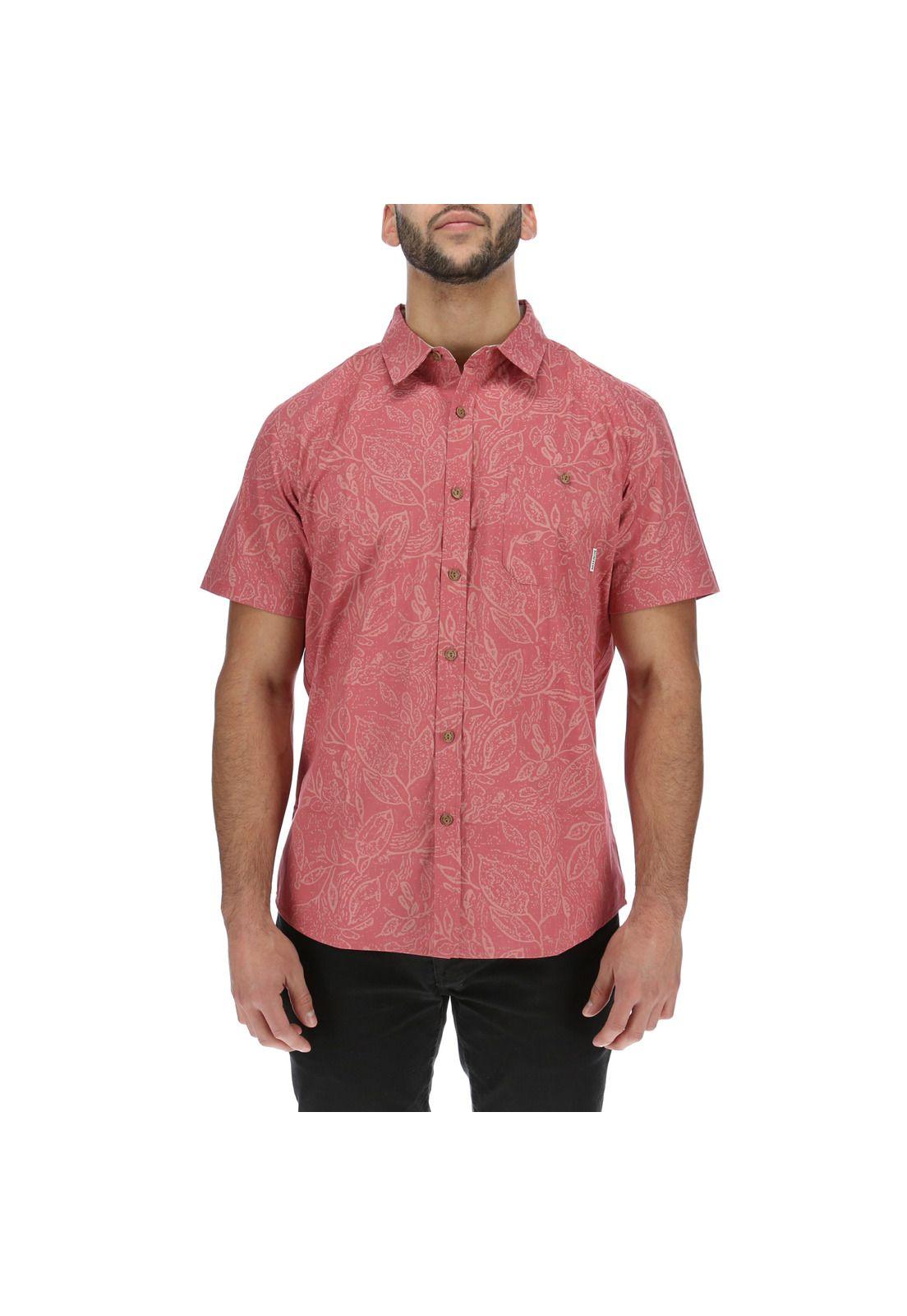 Camisa M/C  Hombre Illinois Burdeo-0