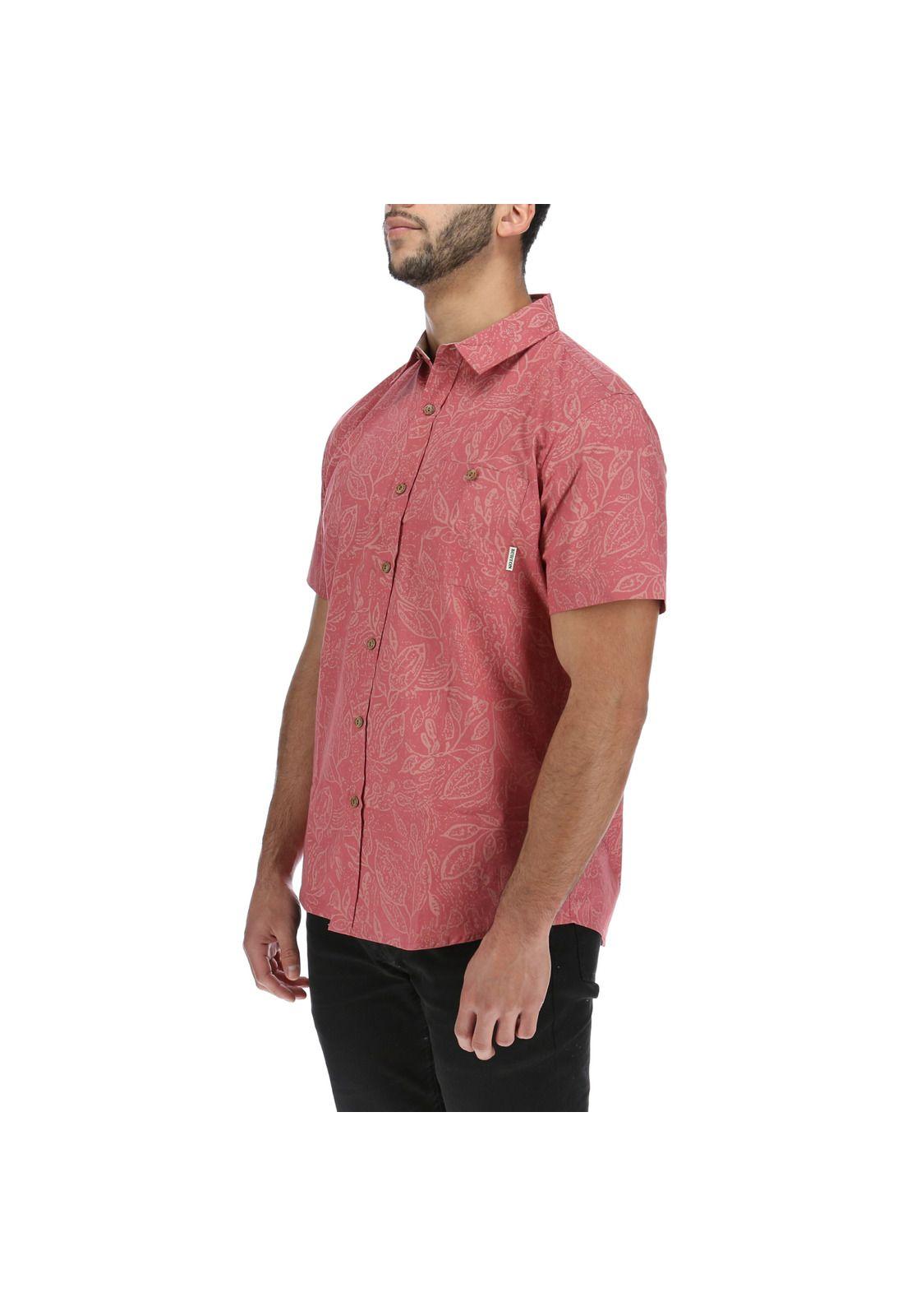 Camisa M/C  Hombre Illinois Burdeo-1