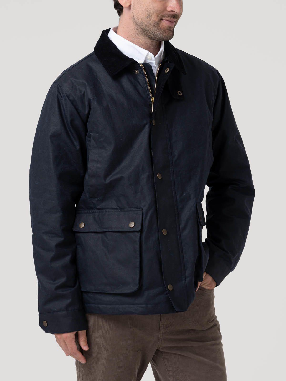 Chaqueta Algodón Hombre Wax Azul-4
