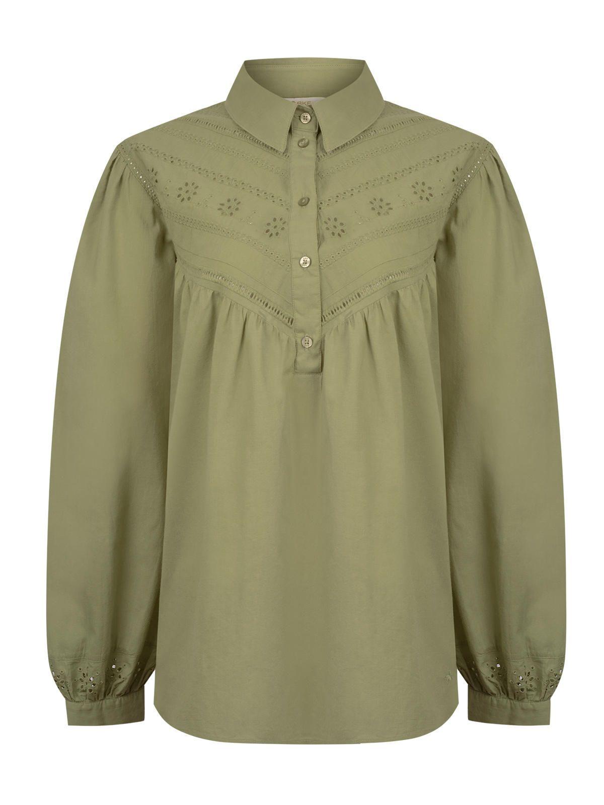 Blusa Algodón Orgánico Mujer Almond Verde-0