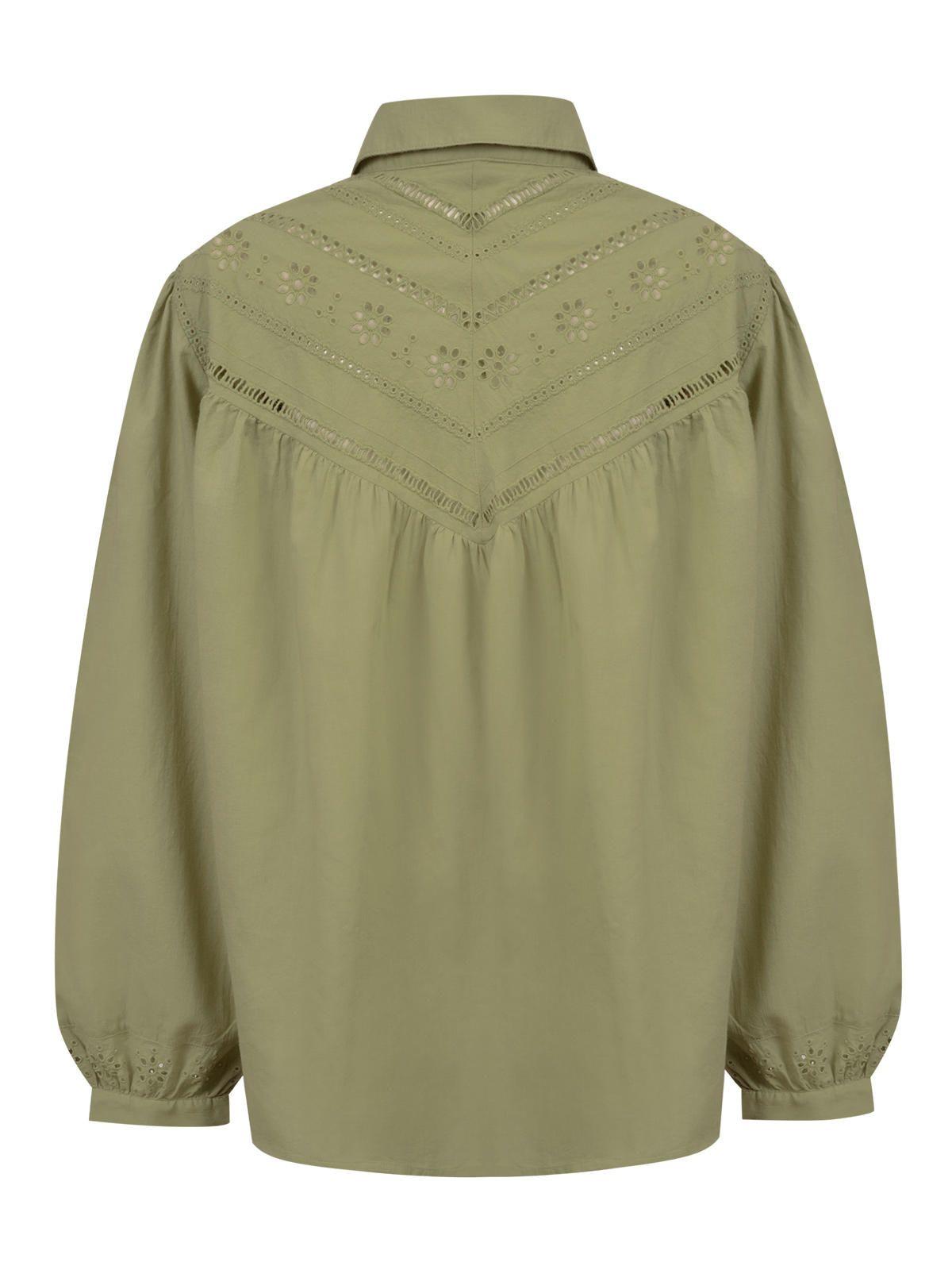 Blusa Algodón Orgánico Mujer Almond Verde-1