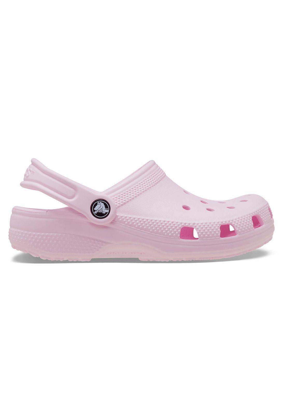 Zueco Crocs Niña Classic Clog T Rosado-0