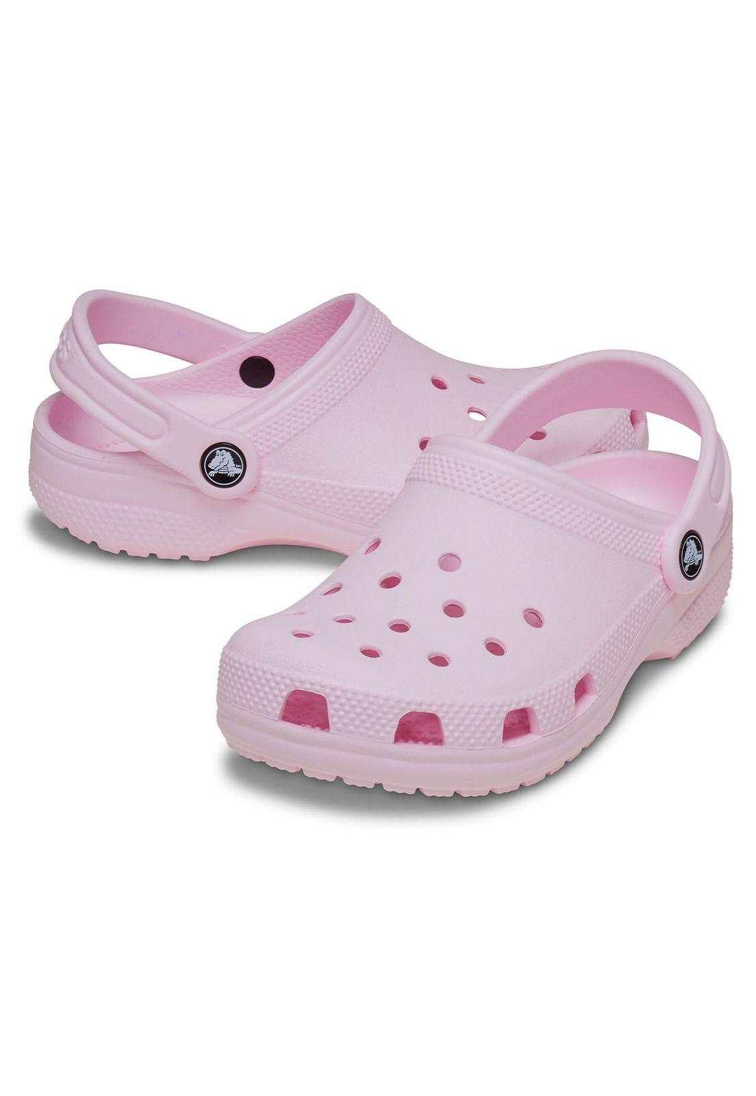 Zueco Crocs Niña Classic Clog T Rosado-3