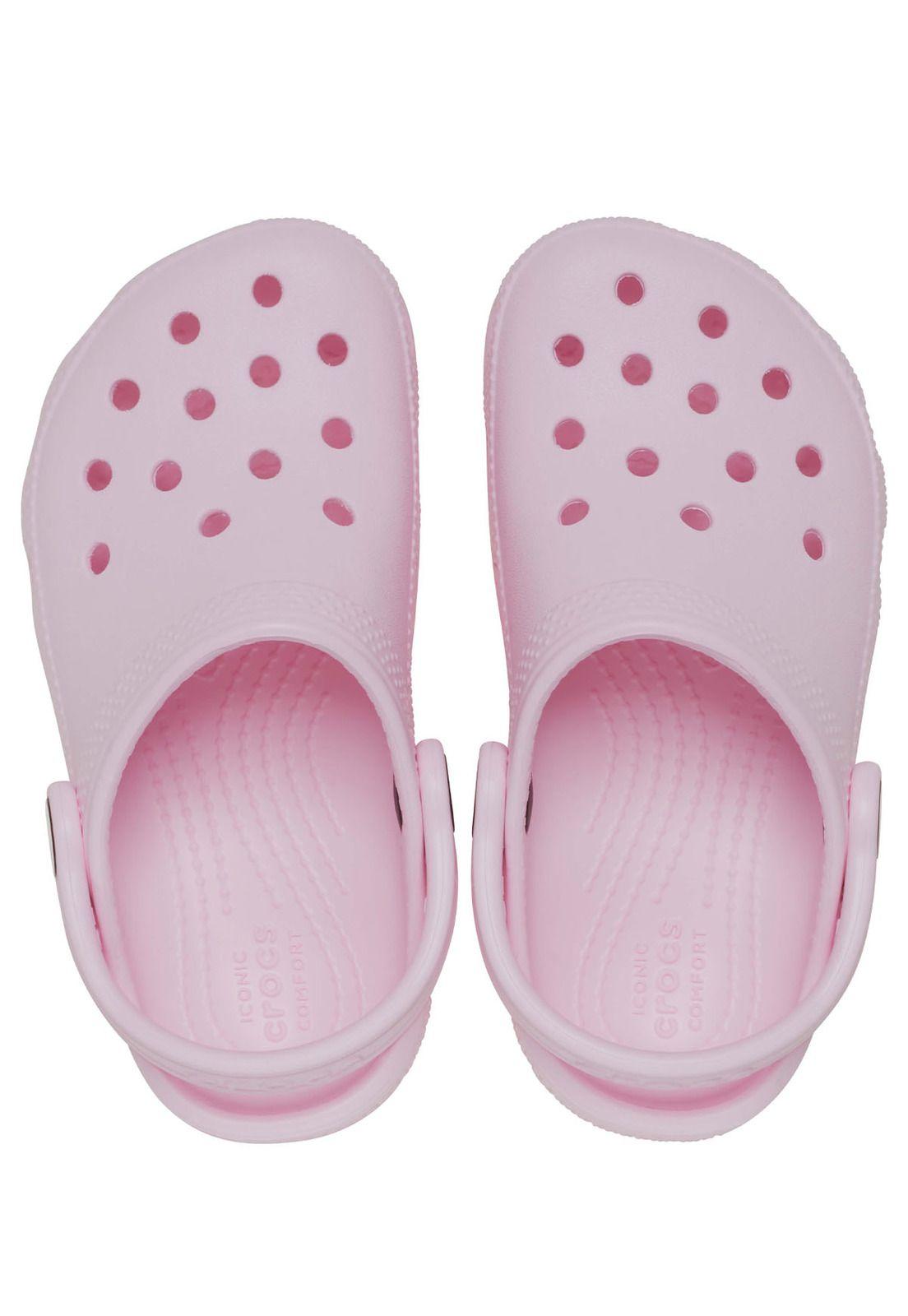 Zueco Crocs Niña Classic Clog T Rosado-4