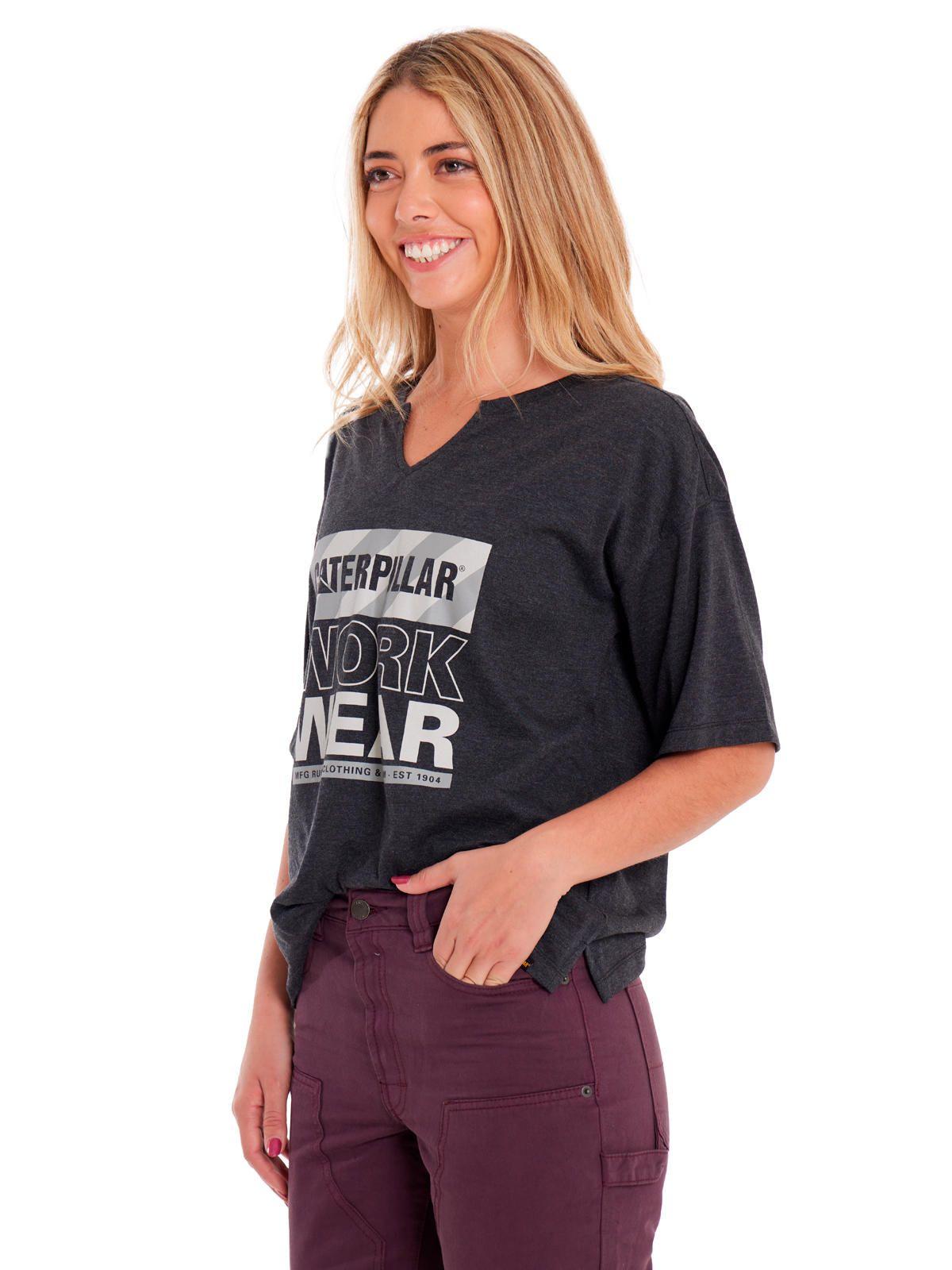 Polera Manga Corta Mujer Notch Neck Novelty2 Negro-1