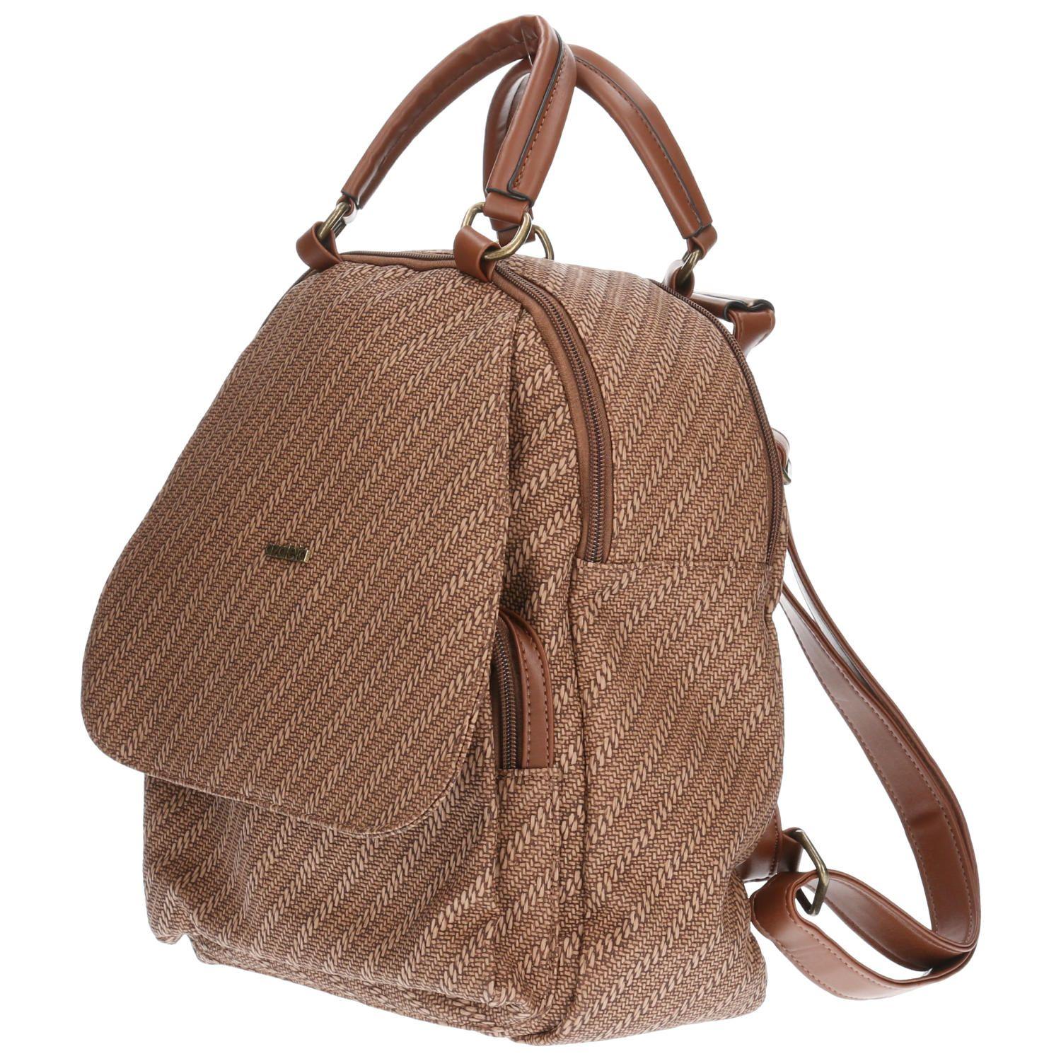 Mochila Convertible Mujer Elena Backbag Café-1