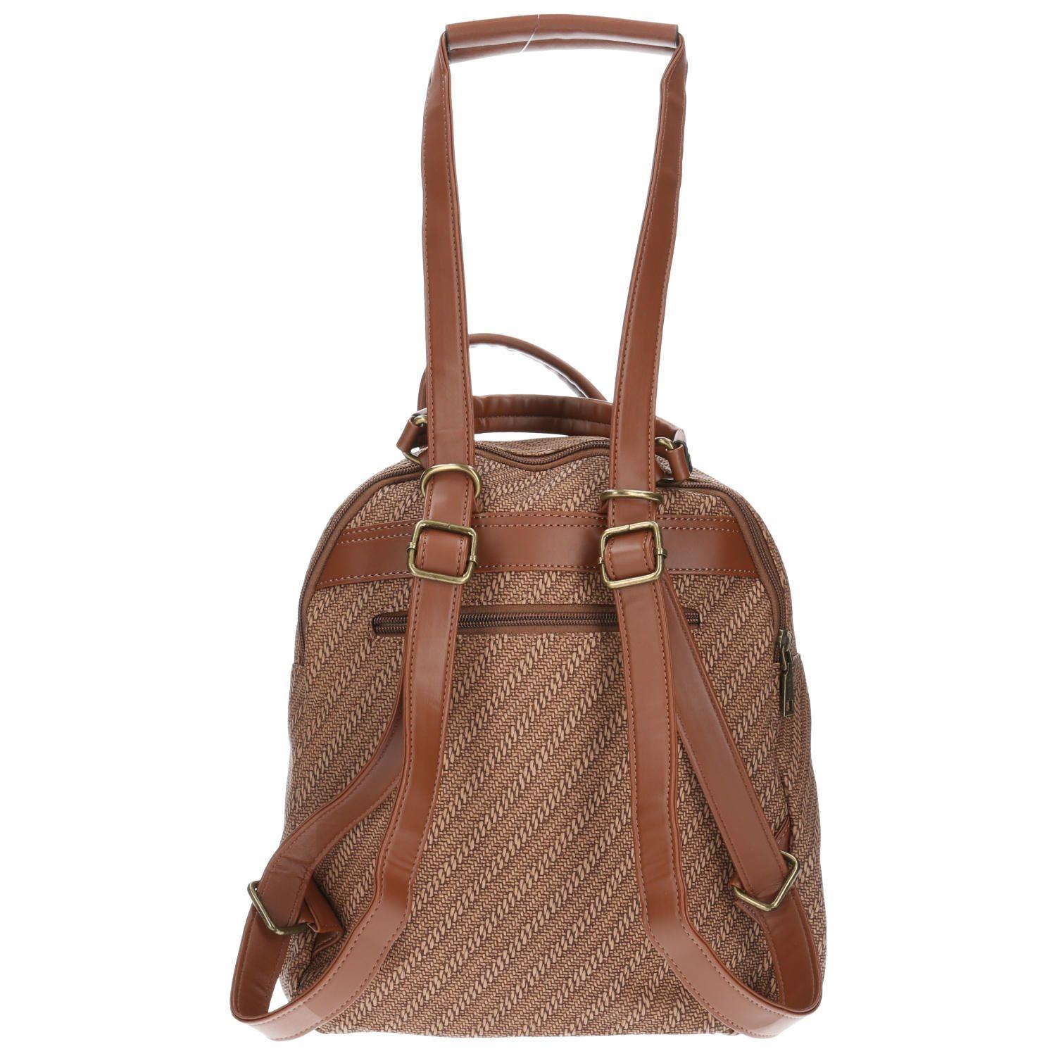 Mochila Convertible Mujer Elena Backbag Café-3