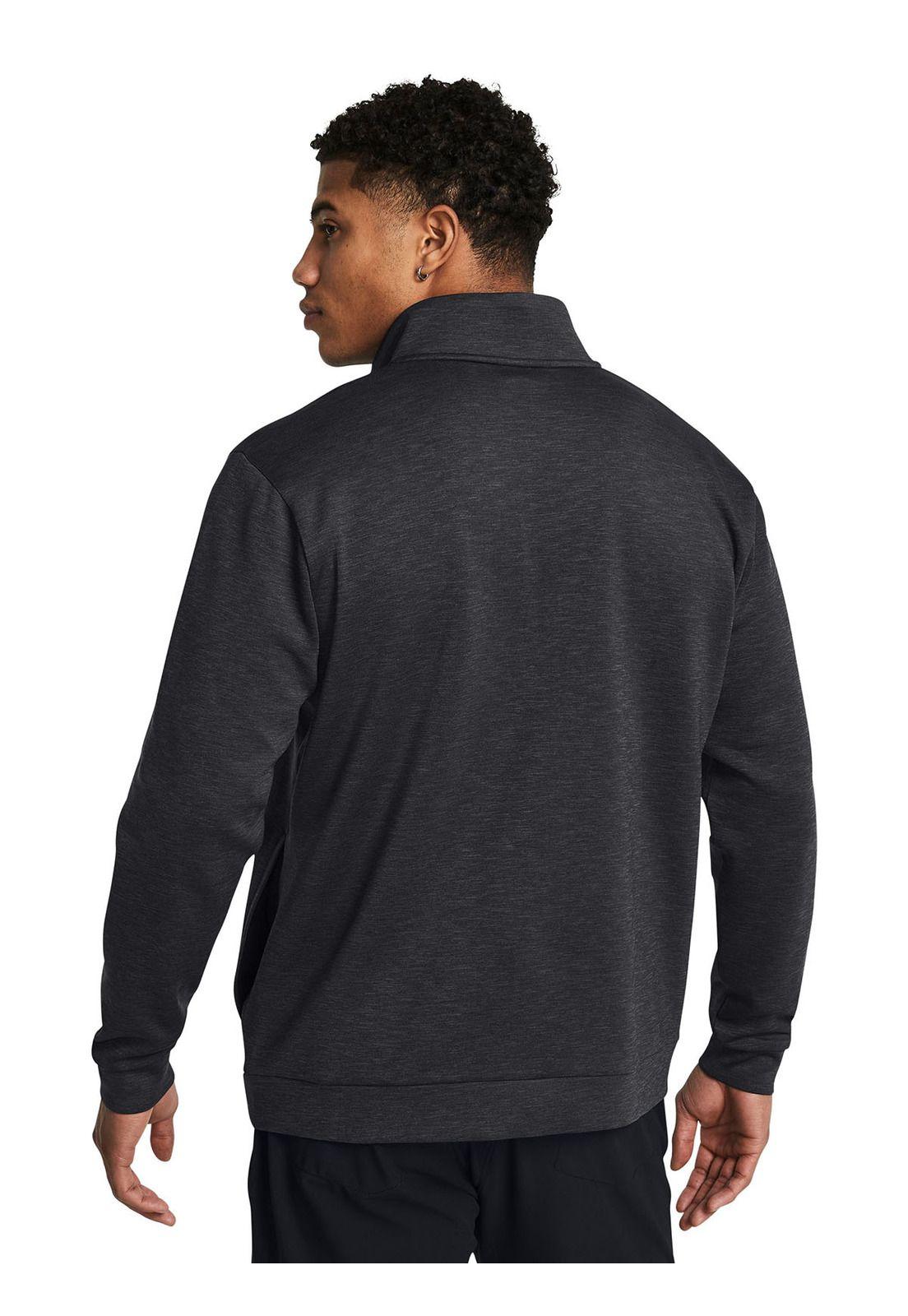 Polerón Ua Drive Midlayer Negro Para Hombre-4