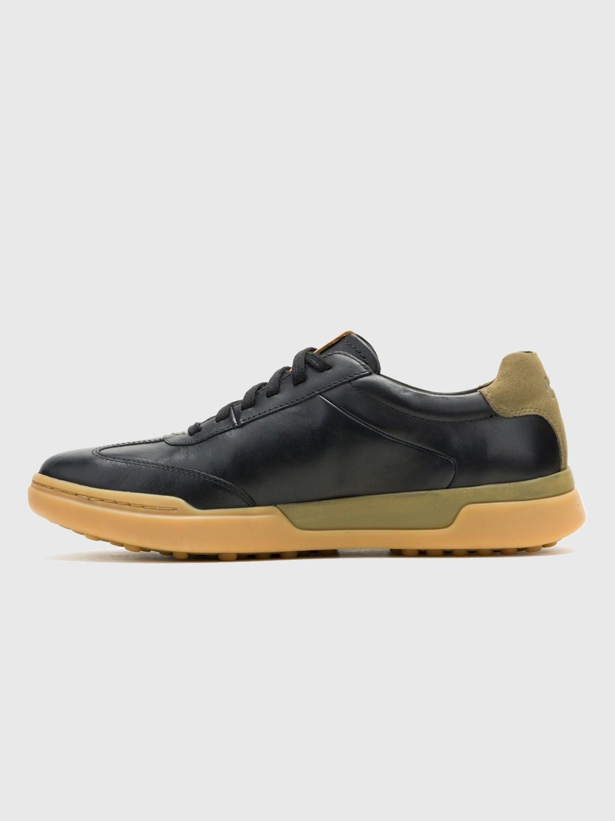 Zapatilla Cuero Hombre Wes Cap Toe Negra-4