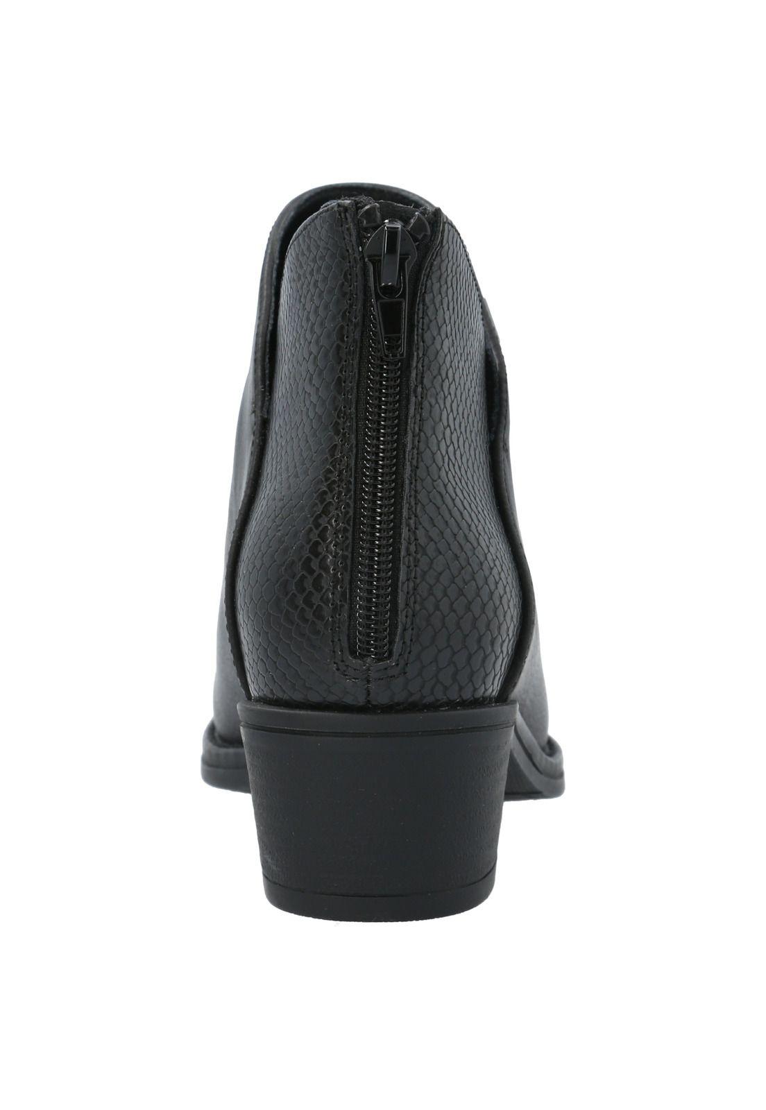 Botín Mujer Grisa Negro-4