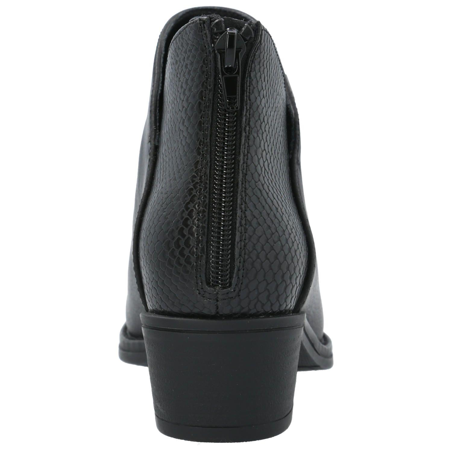 Botín Mujer Grisa Negro-4