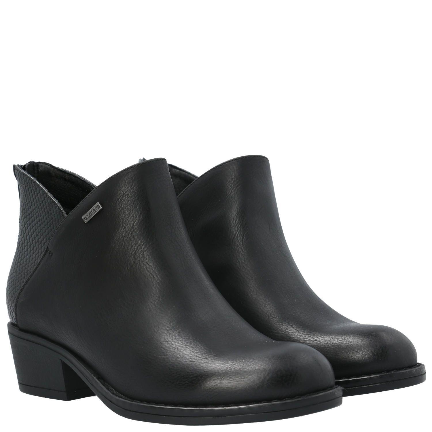 Botín Mujer Grisa Negro-6