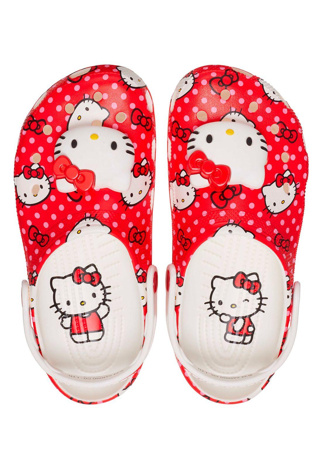 Zueco Mujer Hello Kitty Rojo-4