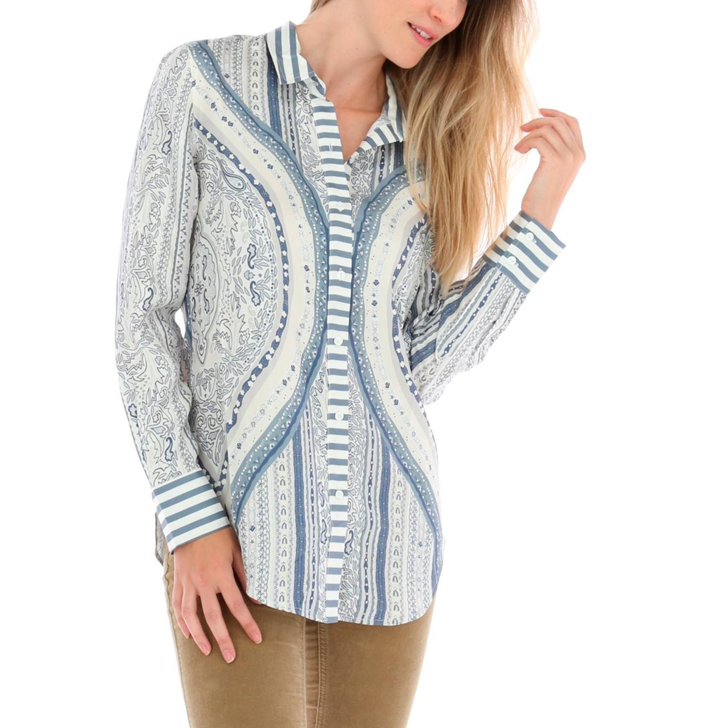 Blusa Paisley Rockford Azul-2