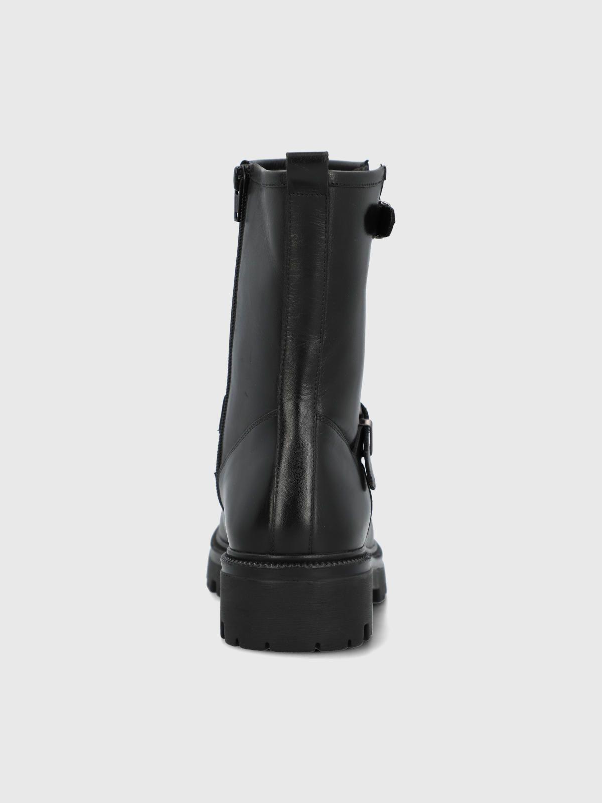 Botin Cuero Mujer Bunda Negro-6