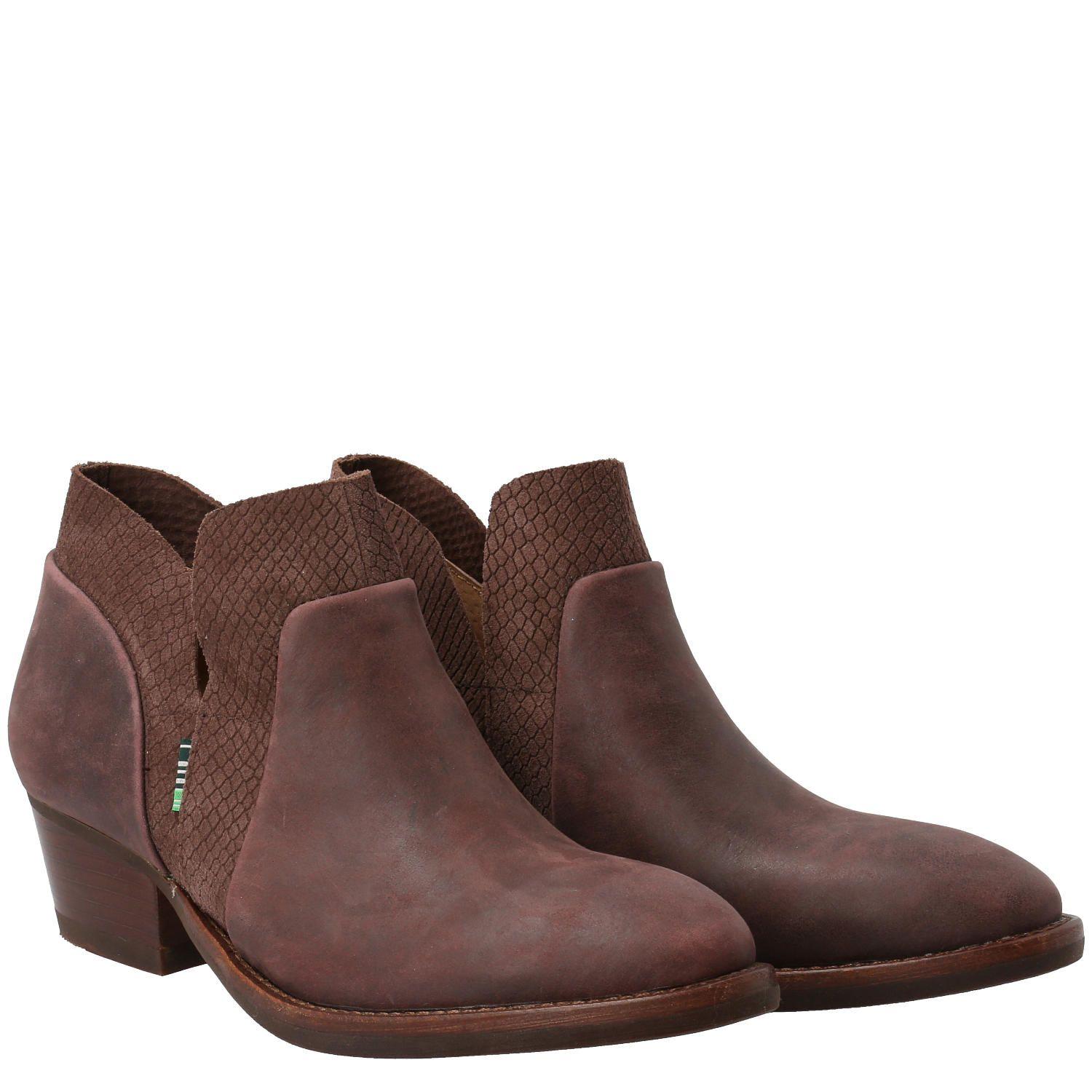 Botin Mujer Juli Cuero Burdeo-1