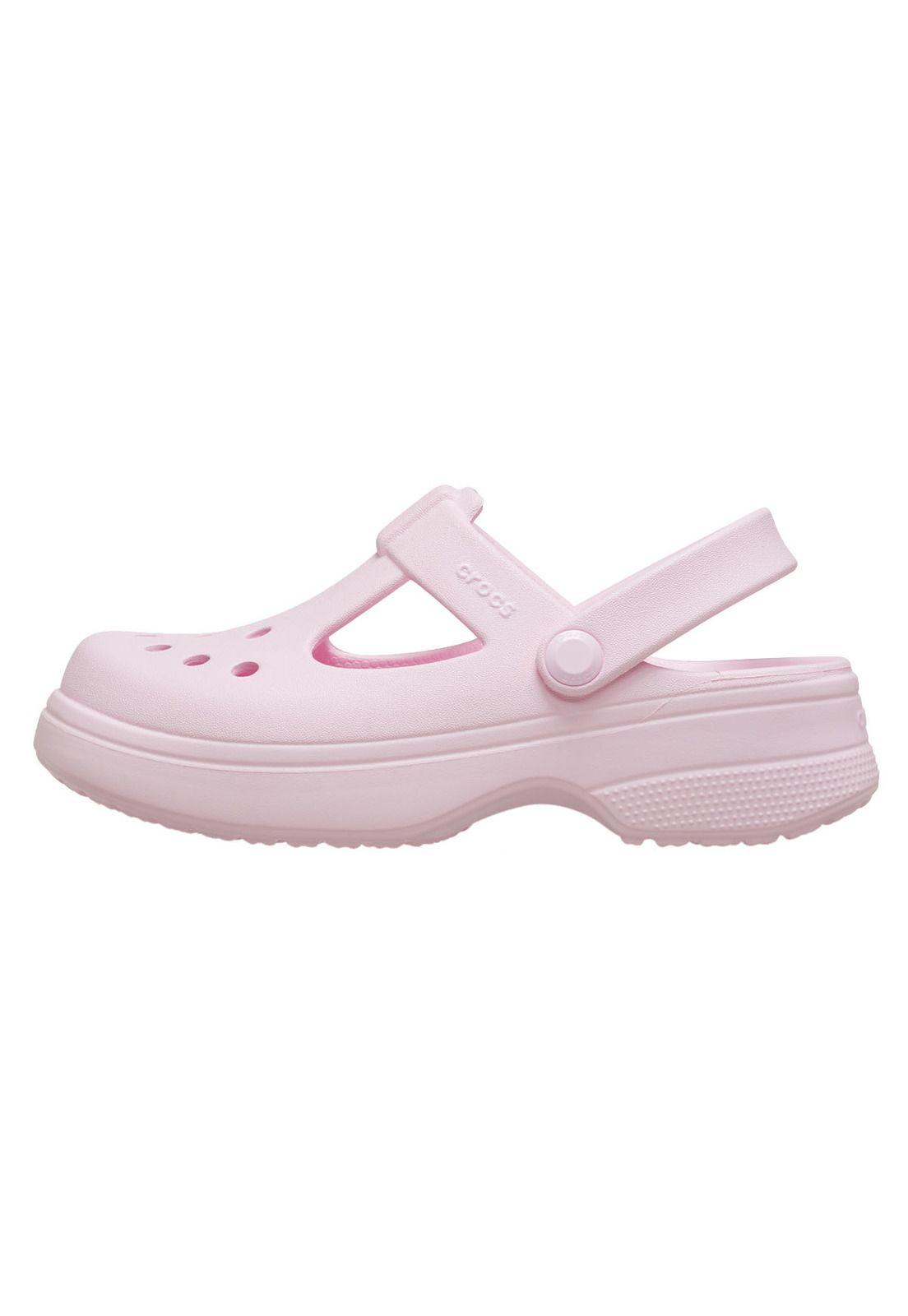 Zueco Crocs Niño Cls Mary Jane Clog K Rosado-1