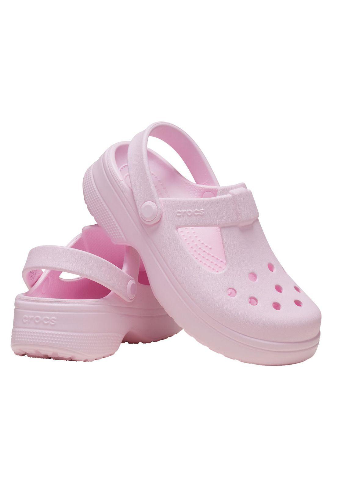 Zueco Crocs Niño Cls Mary Jane Clog K Rosado-3
