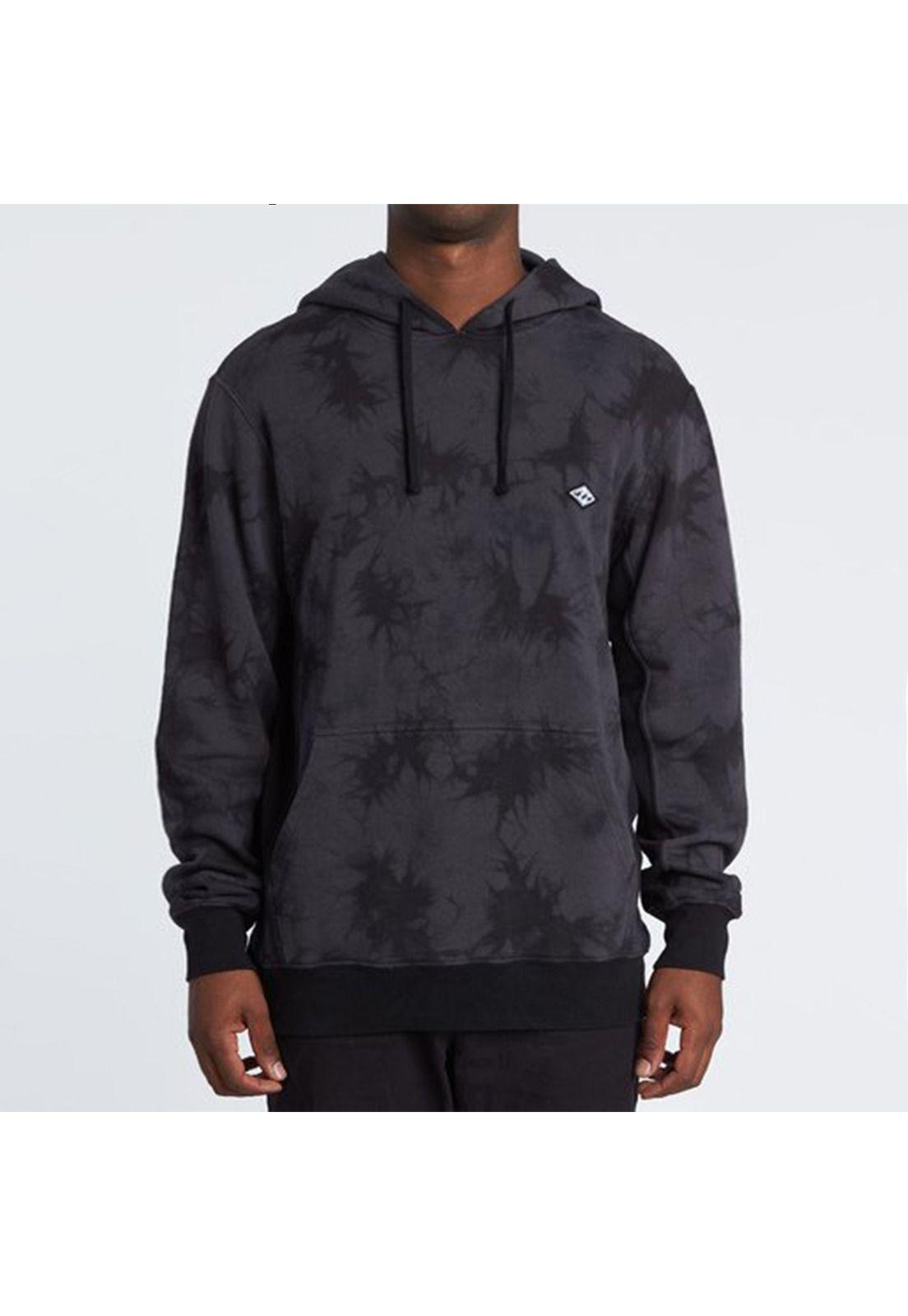 Poleron  Wave Washed Pullover Negro Hombre-0