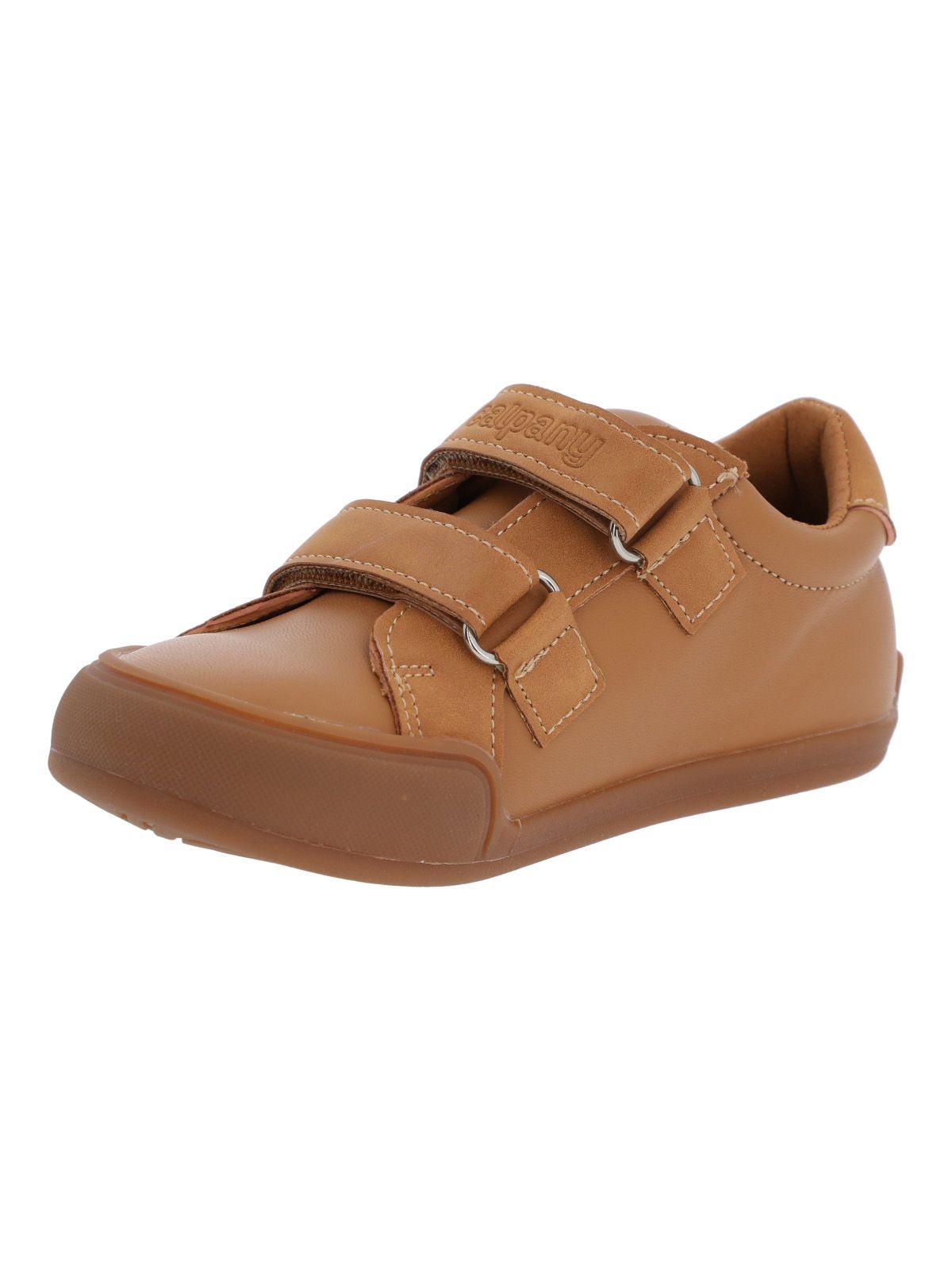 Zapatilla Cuero Ergonómica Nino Alaska Café-6