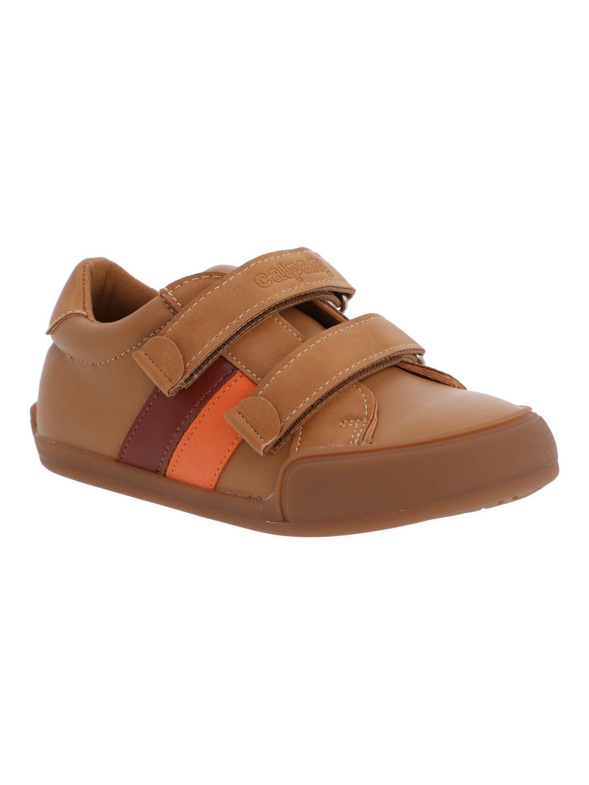 Zapatilla Cuero Ergonómica Nino Alaska Café-0