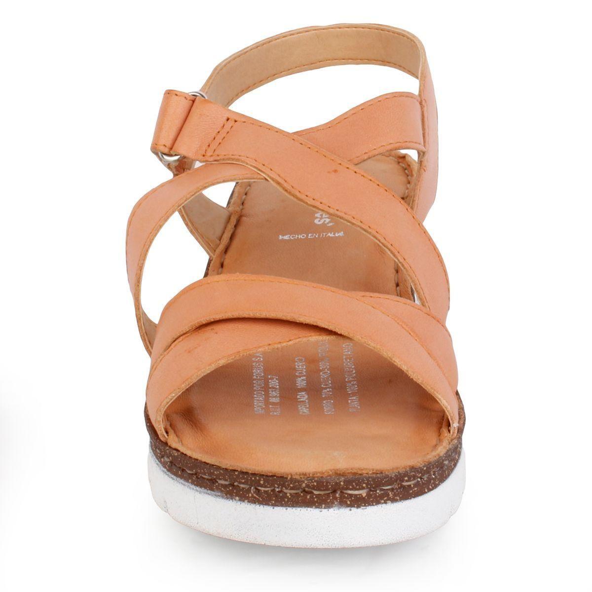 Sandalia Mujer Cuero Timbu Café-4