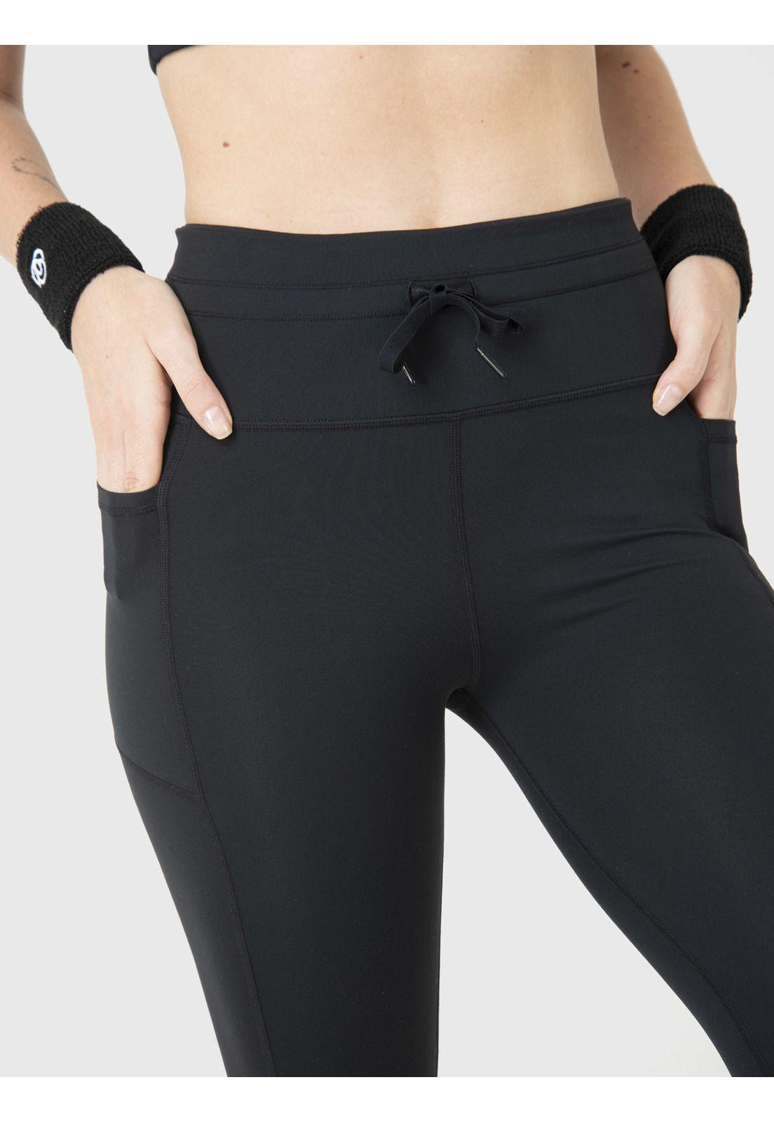 Calza Deportiva Mujer Drawcord Long Legg Negro-4
