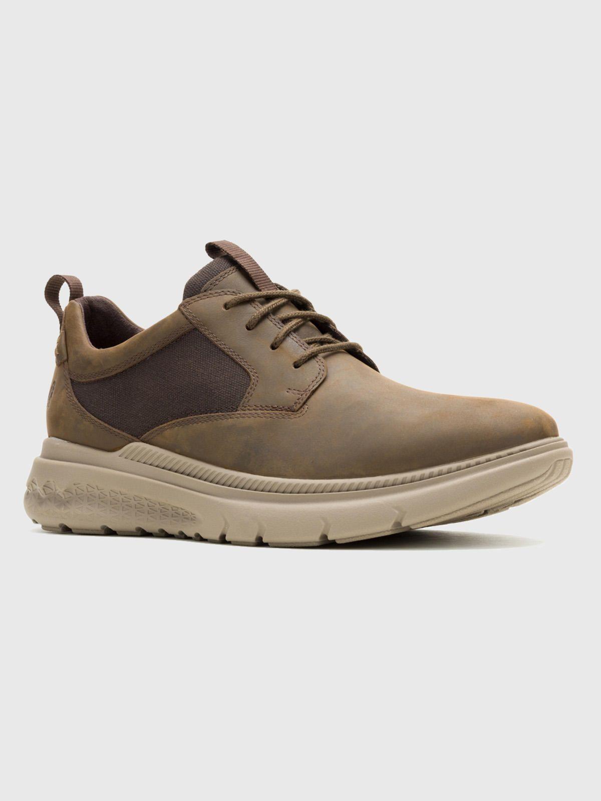 Zapatilla Cuero Hombre Laceup Café-0