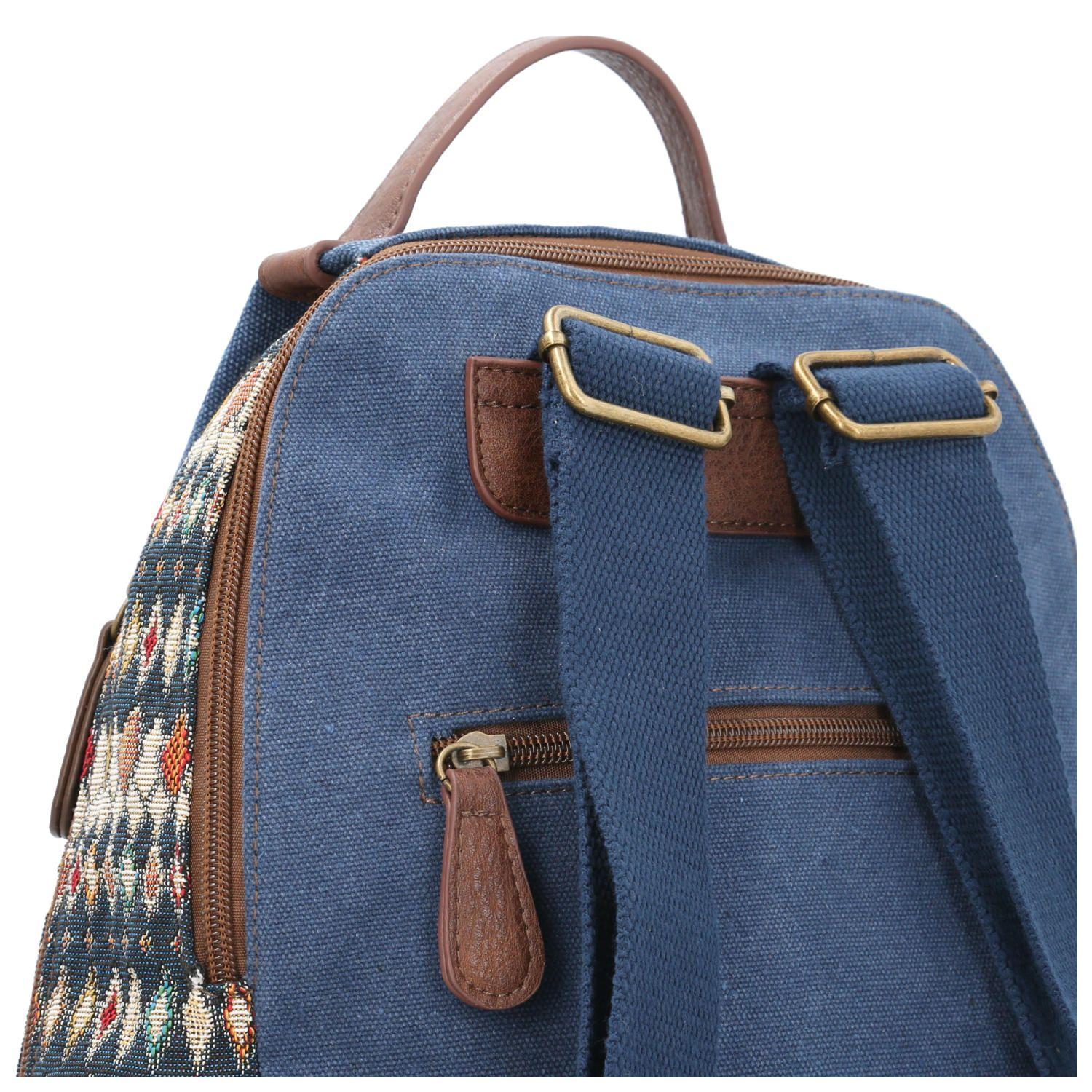 Mochila Textil Mujer Butterfly Back Azul-3